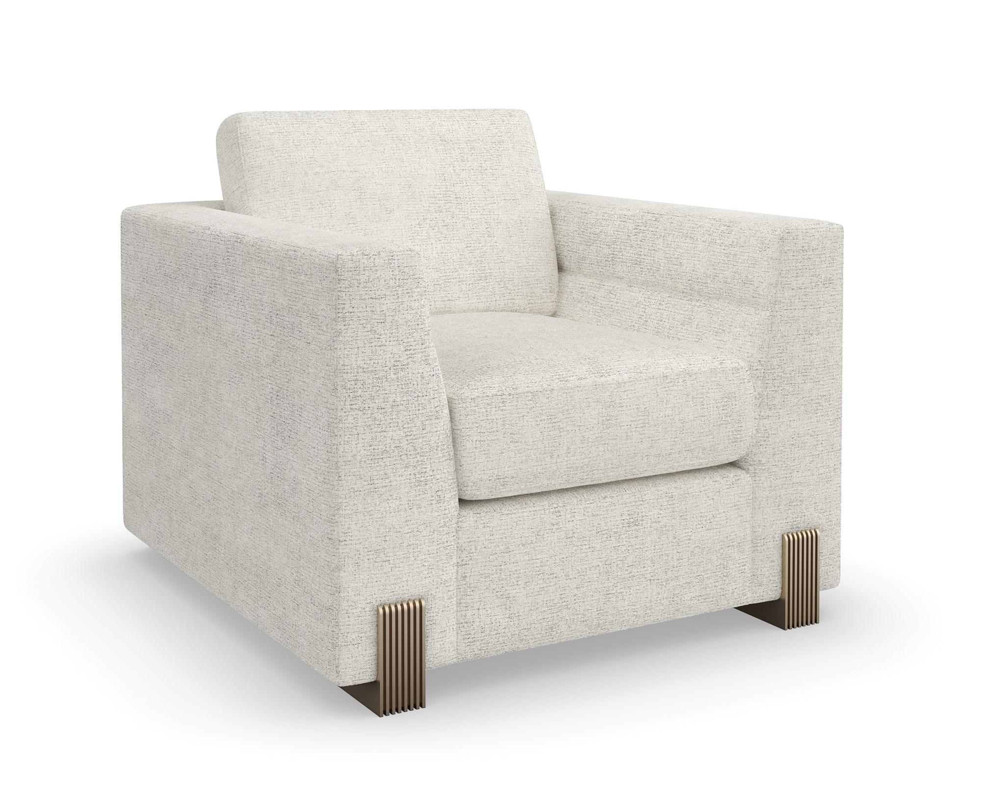 Contemporary Armchair COUNTER BALANCE CHAIR UPH-022-032-A in Oatmeal, Champagne Fabric