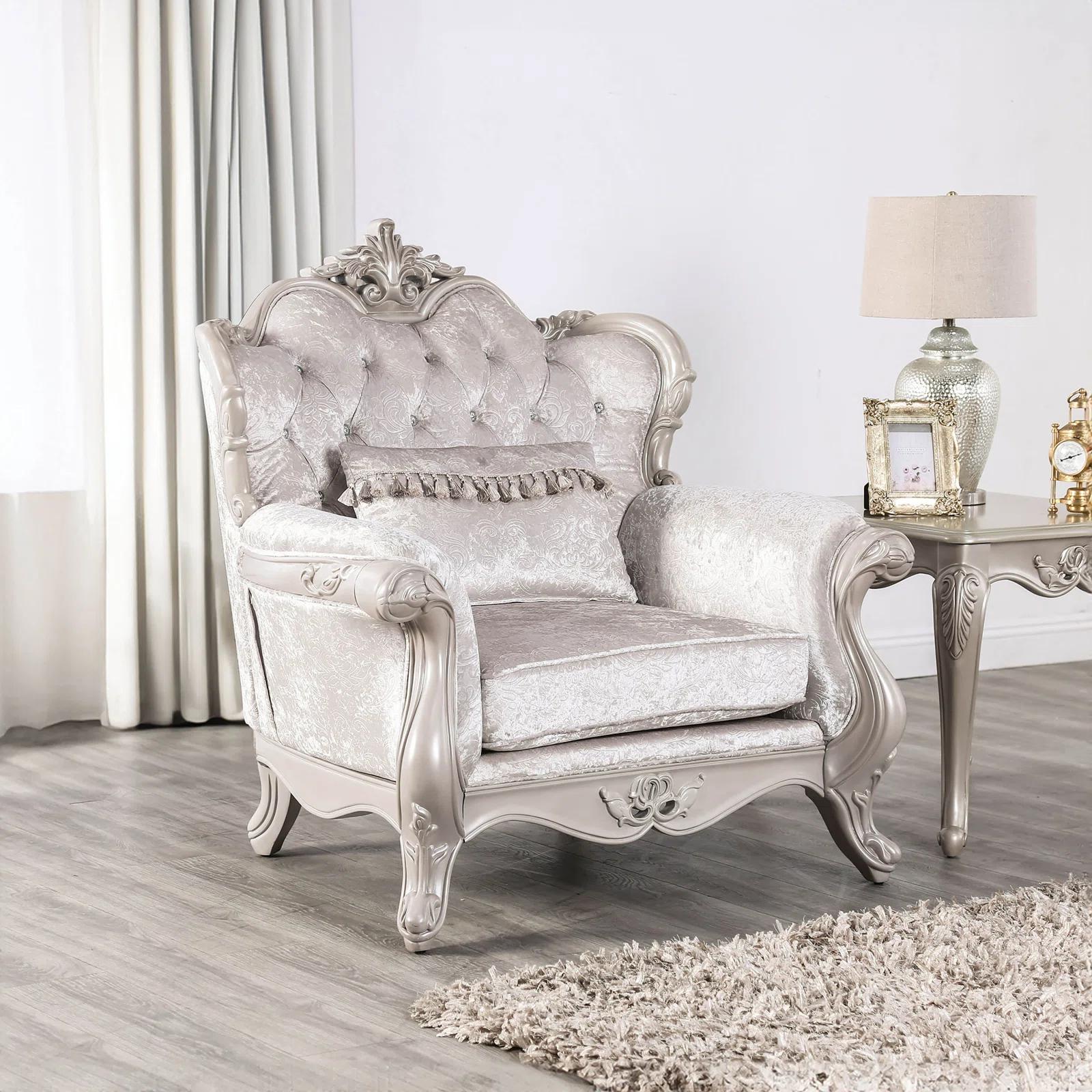 

    
Furniture of America FM65001WH-CH Chair Off-White FM65001WH-CH
