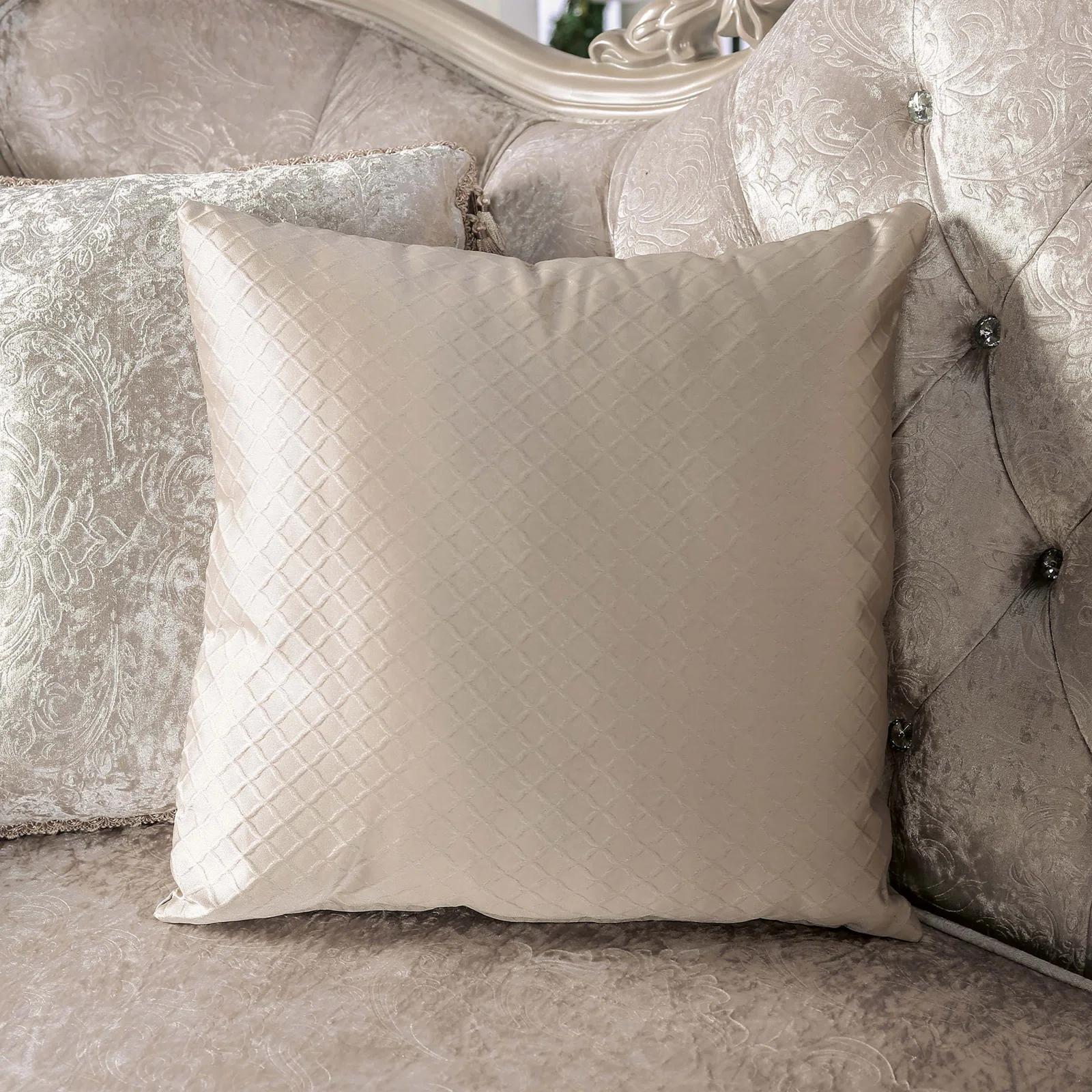 

    
 Shop  Off-White Fabric Diamond Tufted Loveseat ACAPULCO FM65001WH-LV FoA Traditional
