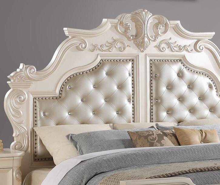 

    
Off-White Finish Wood King Panel Bed Traditional Cosmos Furniture Victoria
