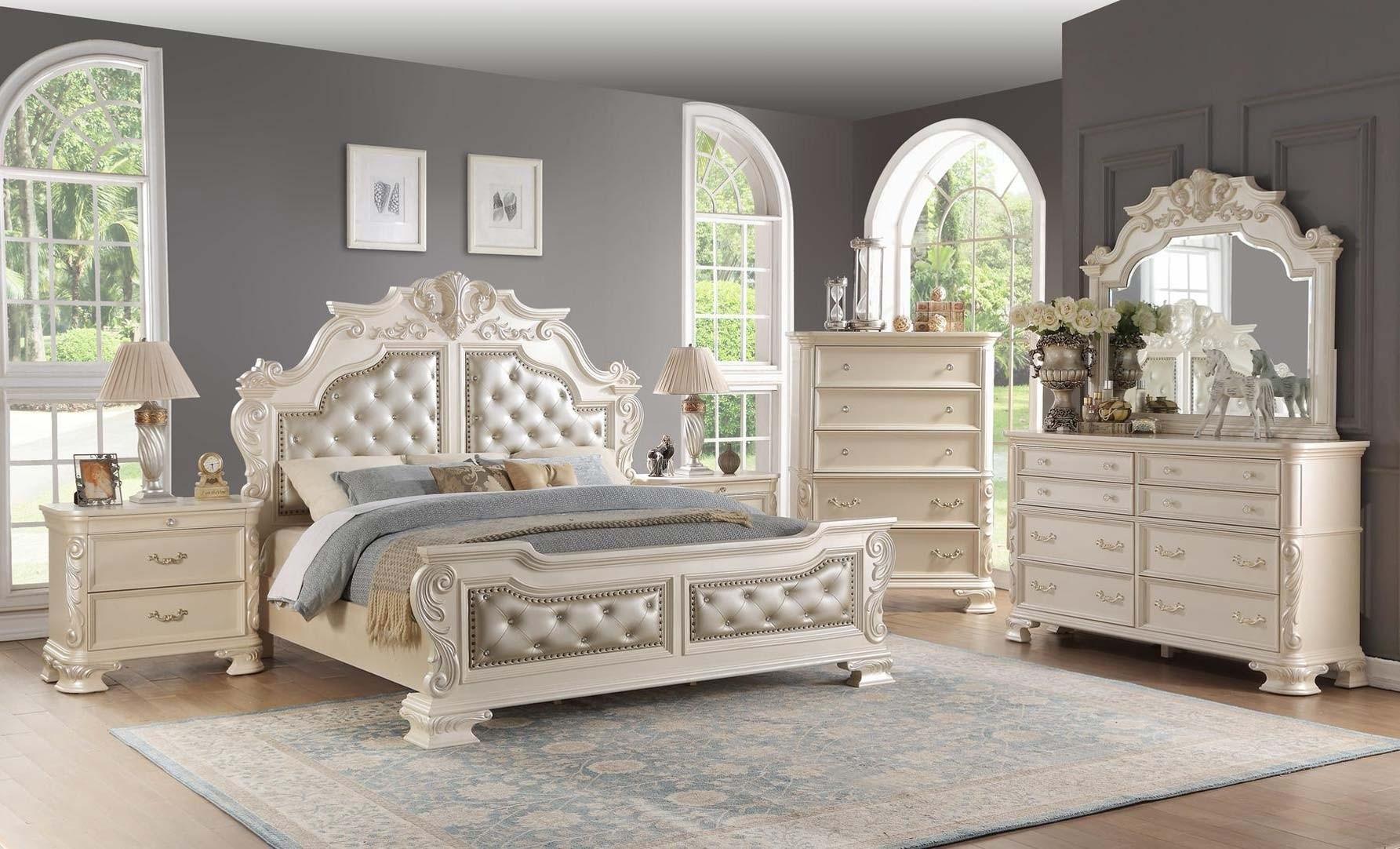 

        
Cosmos Furniture Victoria Panel Bedroom Set White Faux Leather 850018103602
