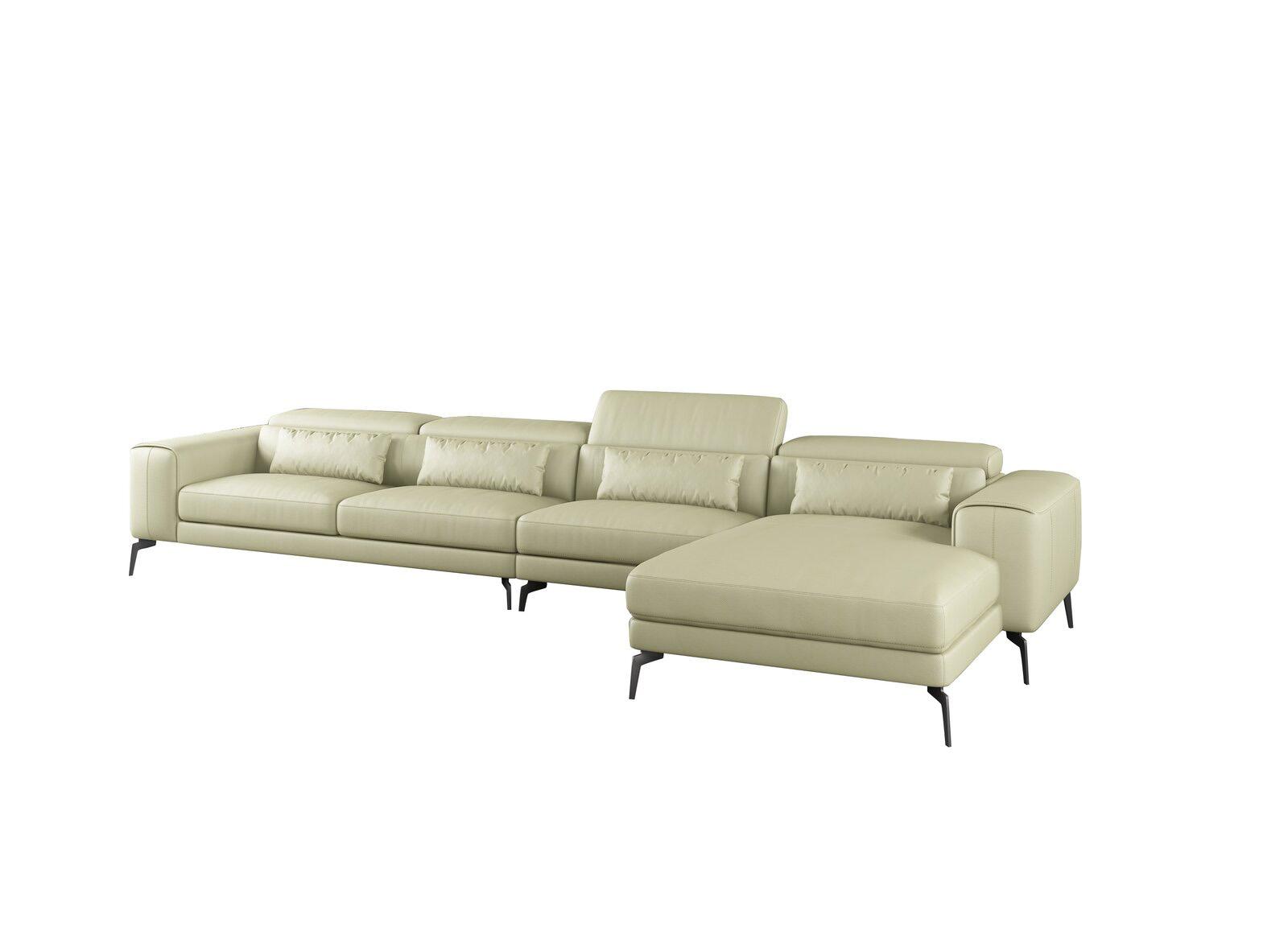 

    
Off White Italian Leather 5-Seater Sectional RHC Cavour Mansion EUROPEAN FURNITURE
