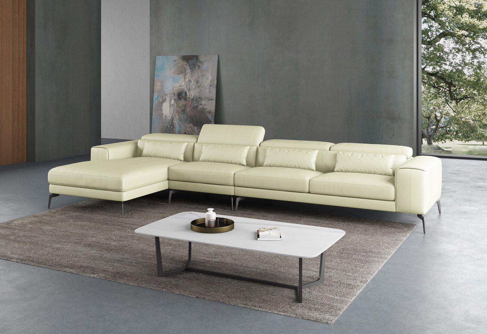 

    
Off White Italian Leather 5-Seater Sectional LHC Cavour Mansion EUROPEAN FURNITURE
