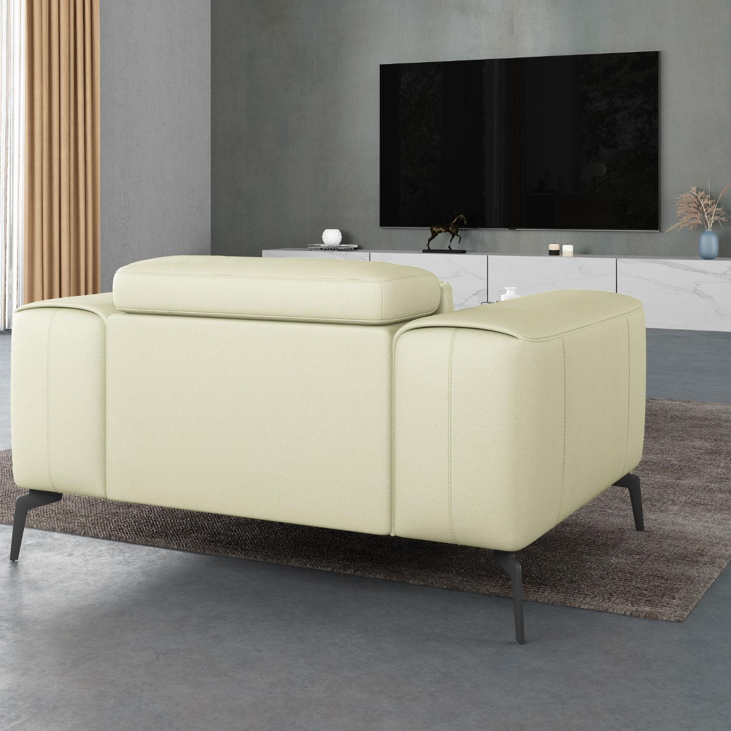 

                    
Buy Off White Italian Leather CAVOUR Sofa Set 3Pcs EUROPEAN FURNITURE Contemporary
