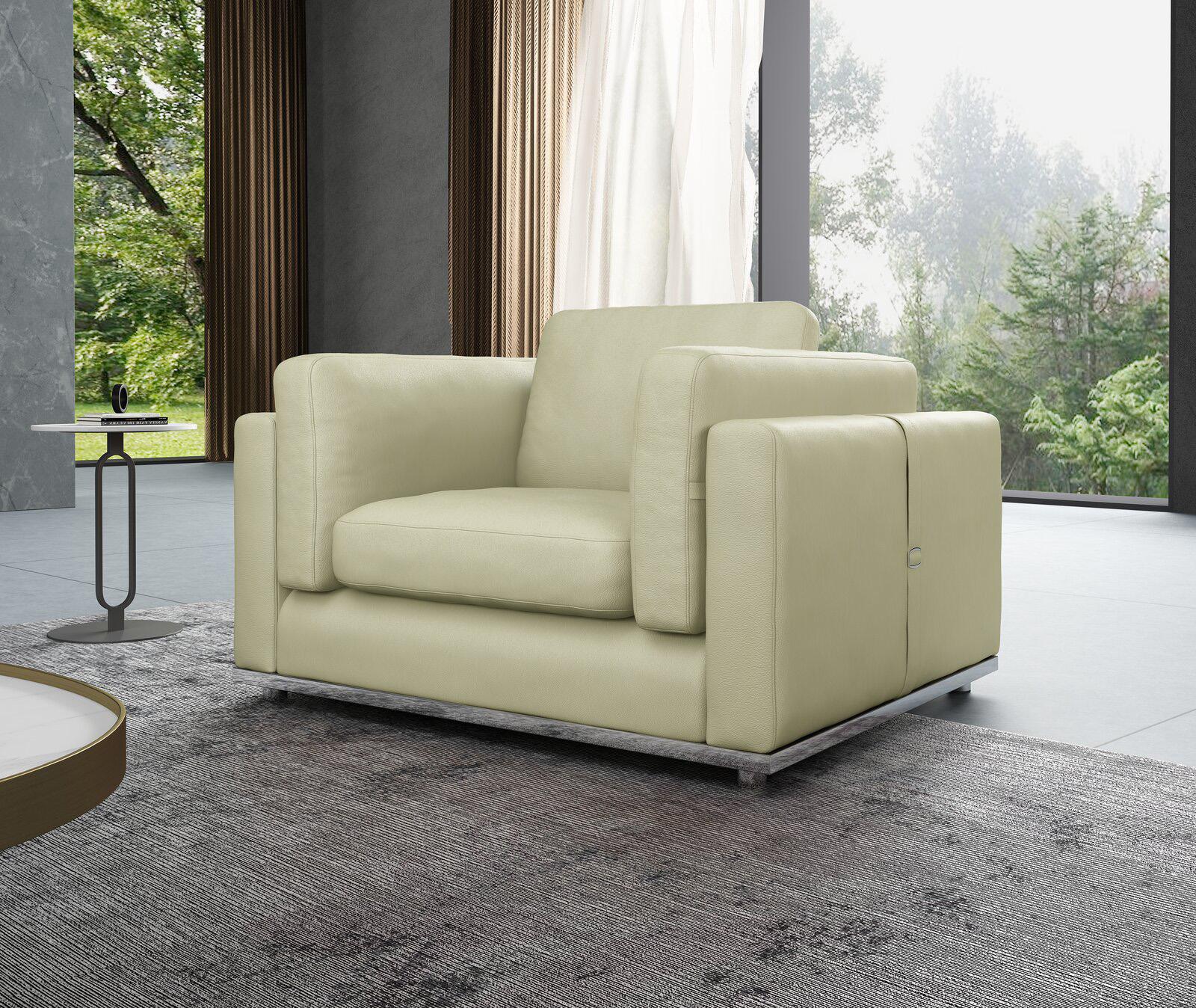 Contemporary, Modern Arm Chair PICASSO EF-25551-C in Off-White Leather