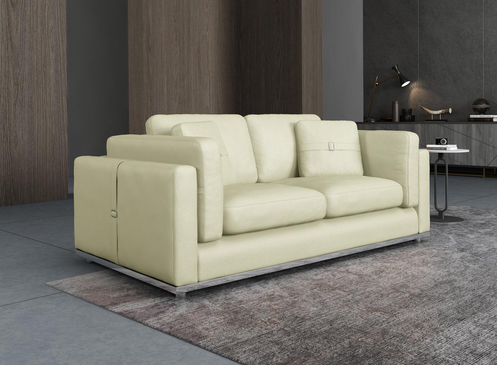 Contemporary, Modern Loveseat PICASSO EF-25551-L in Off-White Leather