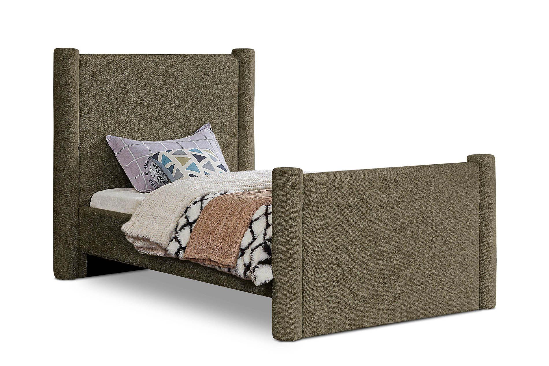 Contemporary, Modern Panel Bed ELIAS B1299Olive-T B1299Olive-T in Olive 