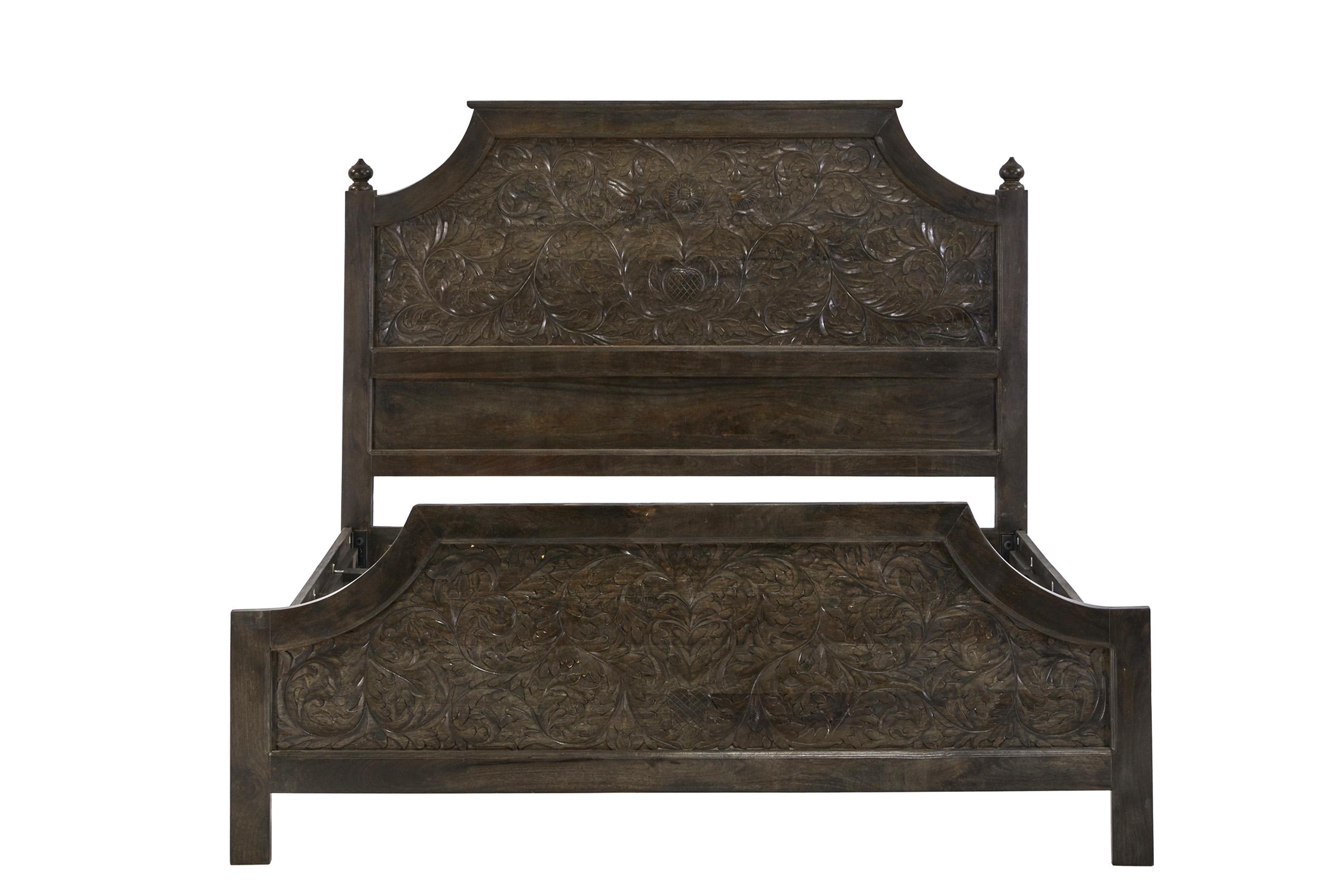 

    
Olive Grey Mango Solid Wood Michel King Bed CCC-2621 JAIPUR HOME Traditional
