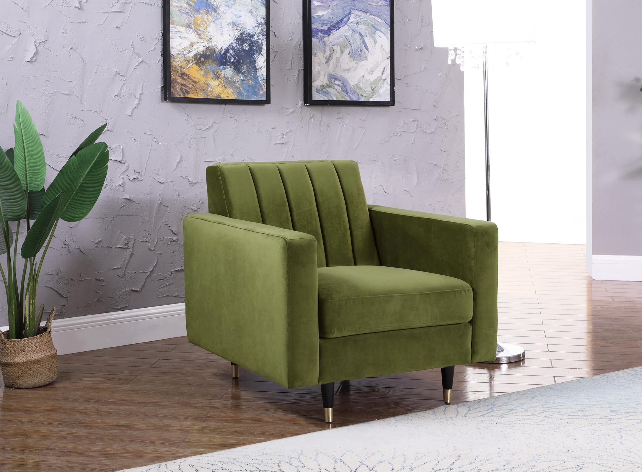 

    
Olive Velvet Tufted Chair Set 2Pcs LOLA 619Olive-C Meridian Classic Modern
