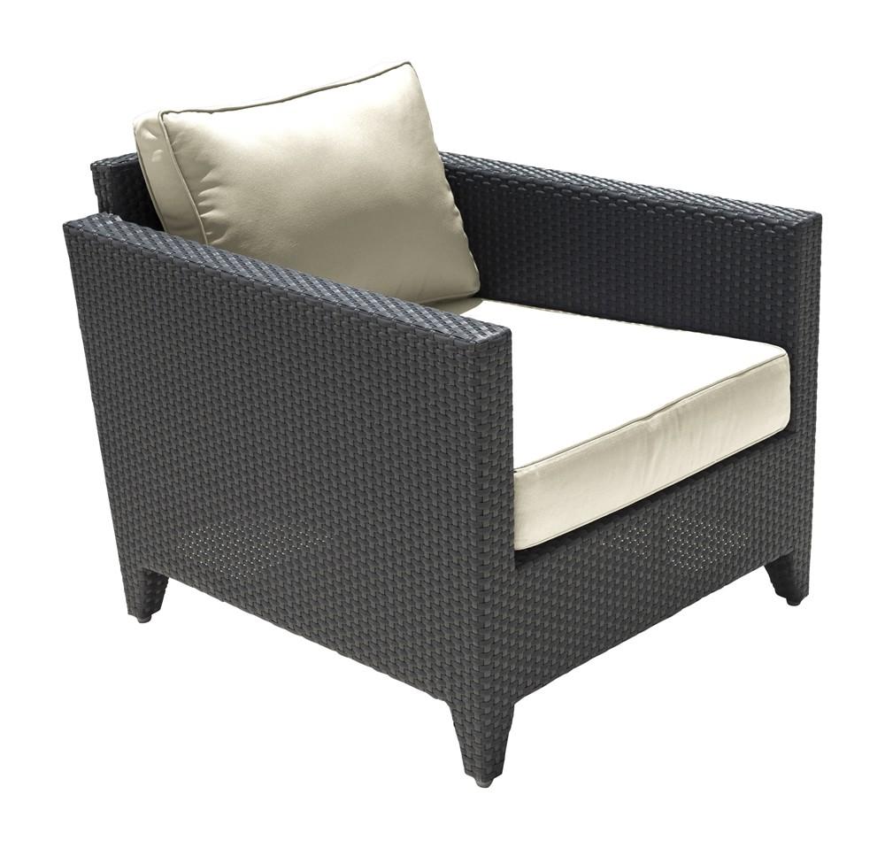 Modern Outdoor Chair Onyx PJO-1901-BLK-LC in Beige, Black, Gray Fabric