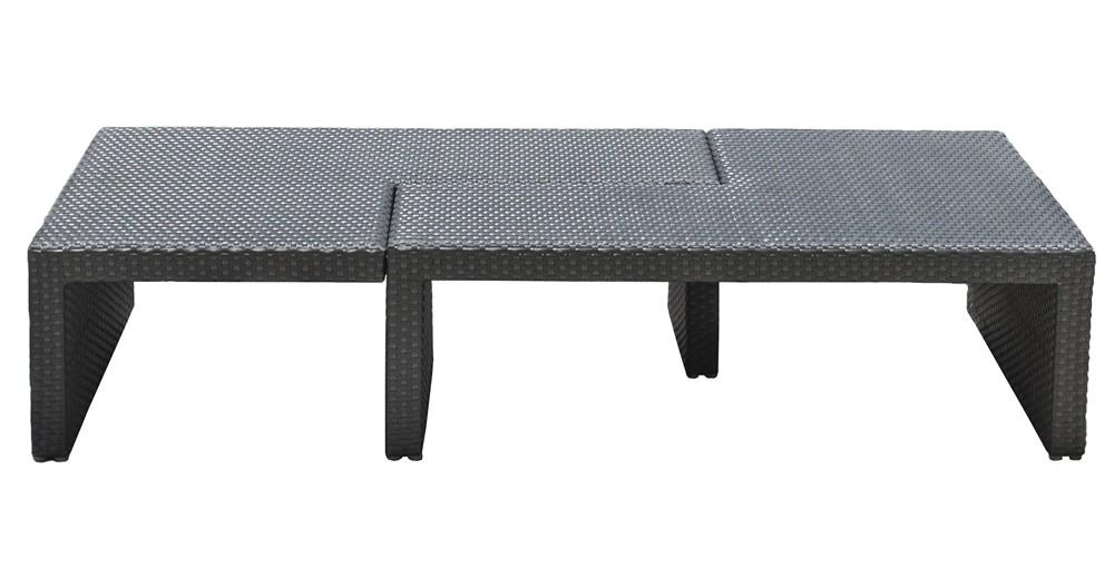Modern Outdoor Coffee Table Onyx PJO-1901-BLK-CT in Gray, Black 