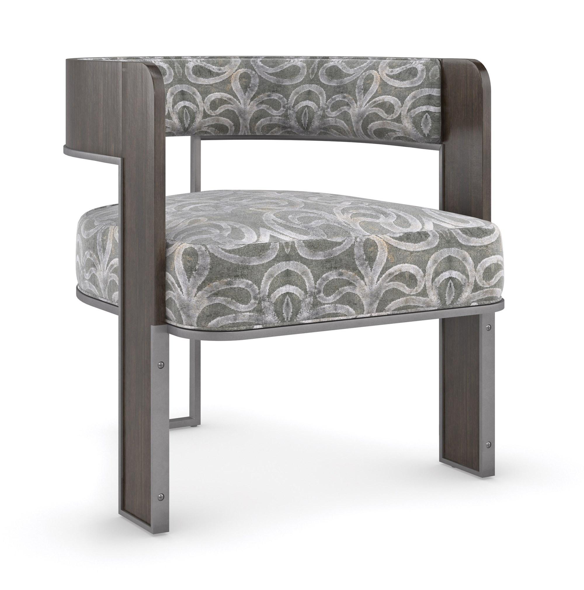 Contemporary Accent Chair STREAMLINER CHAIR M020-417-132-C in Gray Fabric