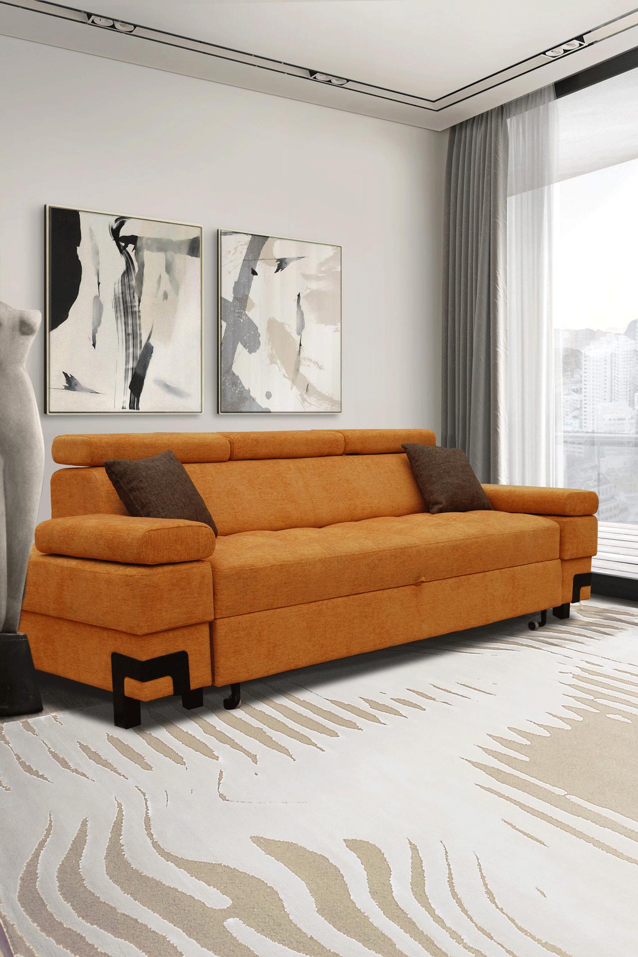 

    
 Photo  Orange Fabric Sofa Bed GARDA ESF Contemporary Modern By Mikhail Di Oro
