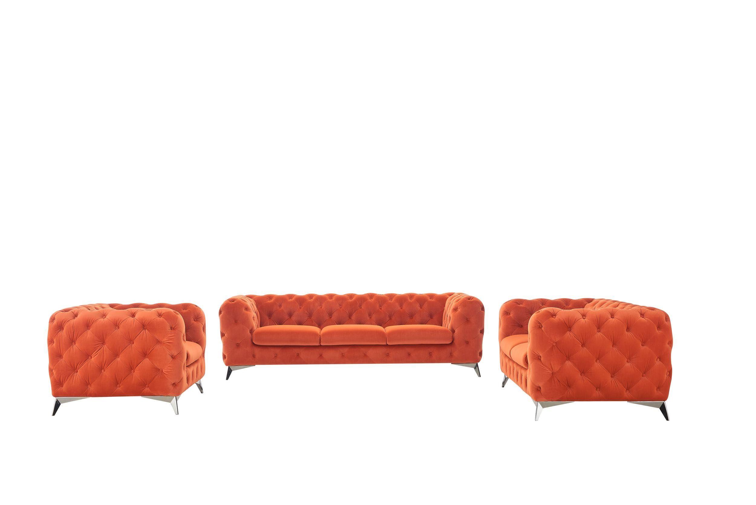 

                    
VIG Furniture VGCA1546-ORG-A-CH-SET-2 Arm Chair Set Orange Velour Purchase 
