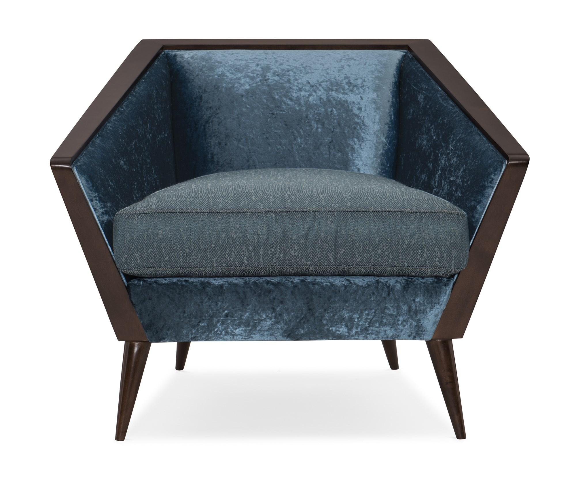 

    
Origami Shape Midnight Blue Velvet Accent Chair THE CRANE by Caracole
