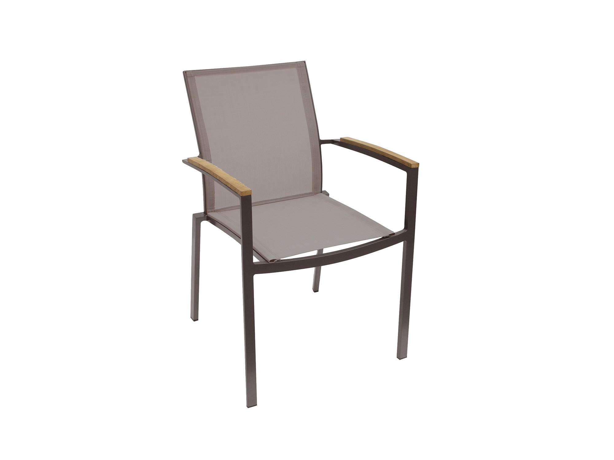 Contemporary Outdoor Armchair Sanctuary ODAC1540-TAU-Set-4 in Natural, Taupe, Gray 