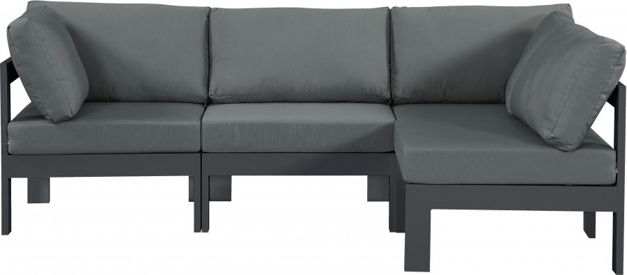 

        
Meridian Furniture NIZUC 376Grey-Sec4A Patio Sectional Gray Fabric 94308262154
