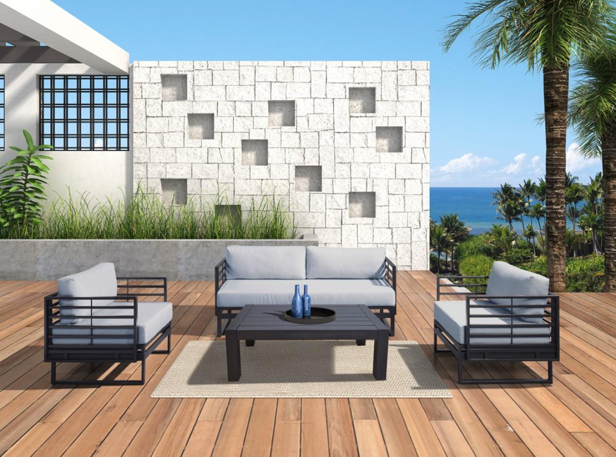 

    
Outdoor Grey & Black Sofa Set 4 Pcs VIG Renava Wharf SPECIAL ORDER PRODUCT
