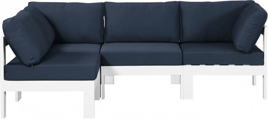 

        
Meridian Furniture NIZUC 375Navy-Sec4A Patio Sectional Navy/White Fabric 94308262130

