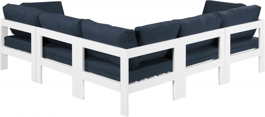

        
Meridian Furniture NIZUC 375Navy-Sec5B Patio Sectional Navy/White Fabric 94308261980
