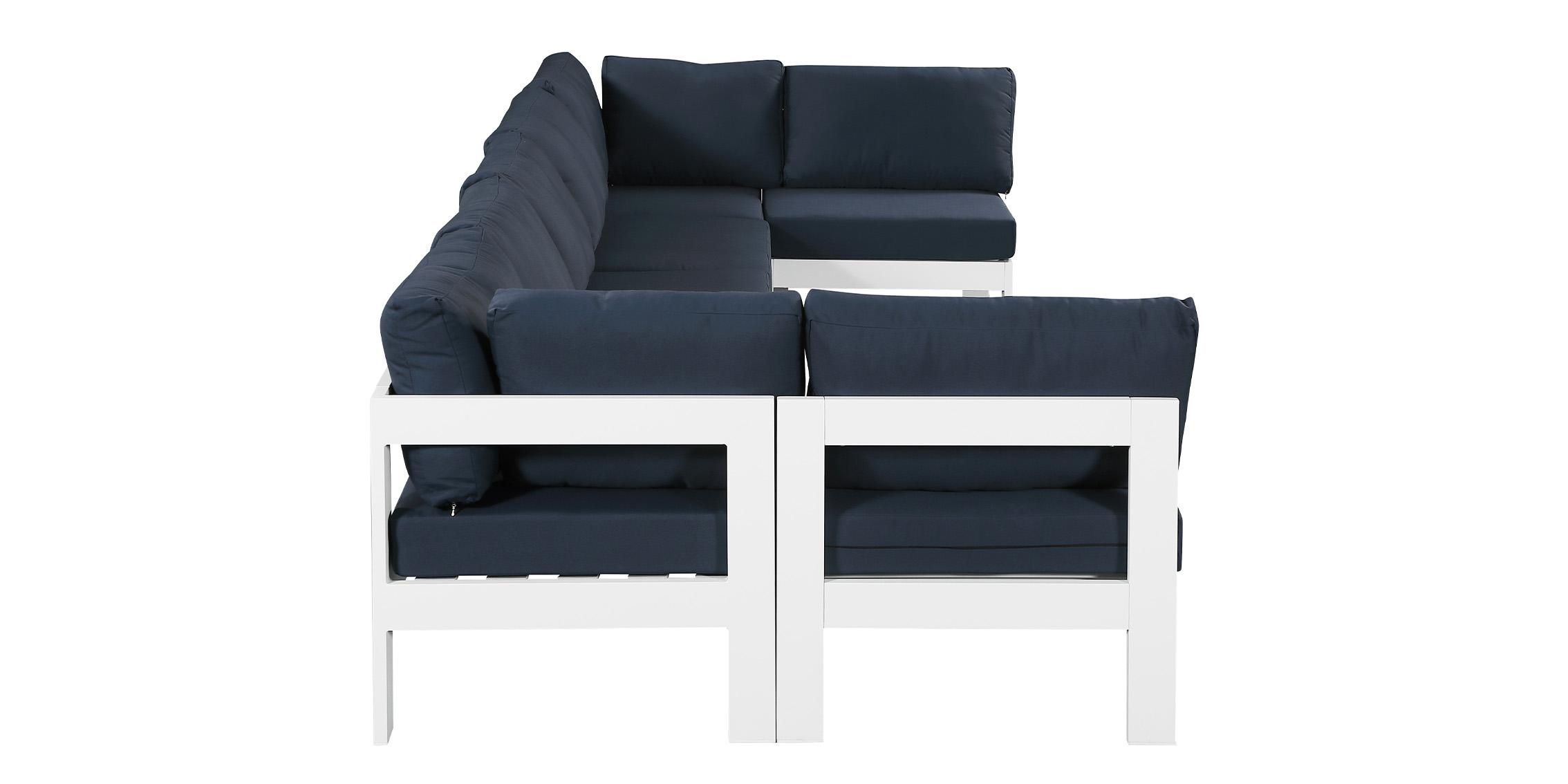 

        
Meridian Furniture NIZUC 375Navy-Sec7C Patio Sectional Navy/White Fabric 94308262284
