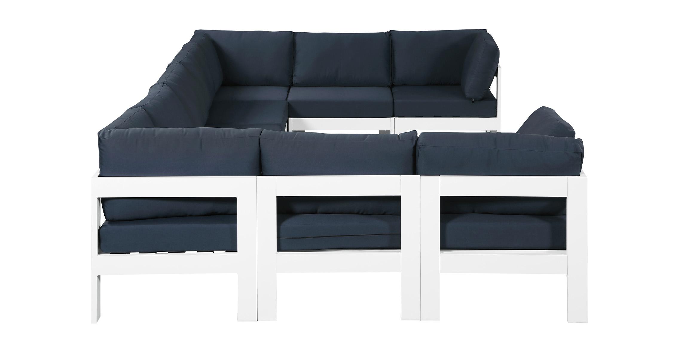 

        
Meridian Furniture NIZUC 375Navy-Sec9C Patio Sectional Navy/White Fabric 94308262338
