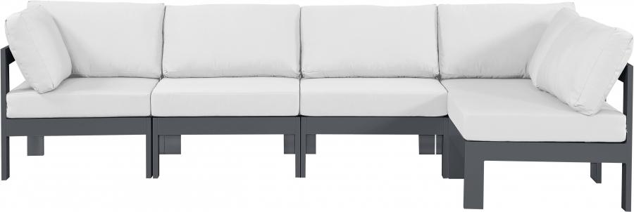 

        
Meridian Furniture NIZUC 376White-Sec5C Patio Sectional White/Gray Fabric 94308262192
