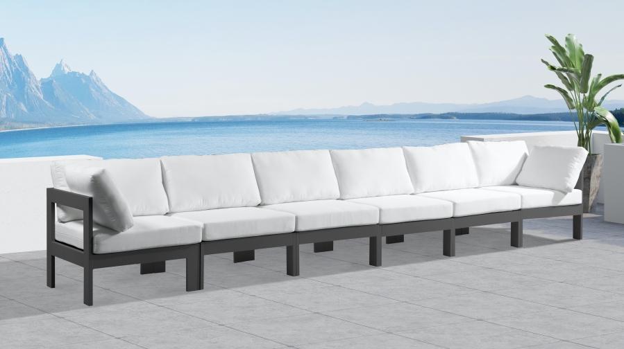 

    
Outdoor Patio Aluminum Modular Sofa NIZUC 376White-S180A Meridian Modern
