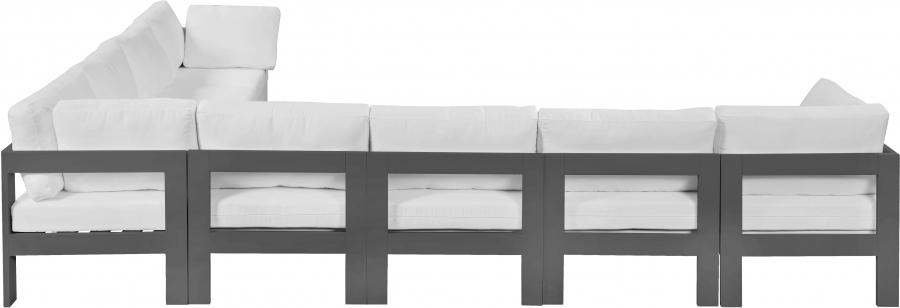 

        
Meridian Furniture NIZUC 376White-Sec8A Patio Sectional White/Gray Fabric 94308261034
