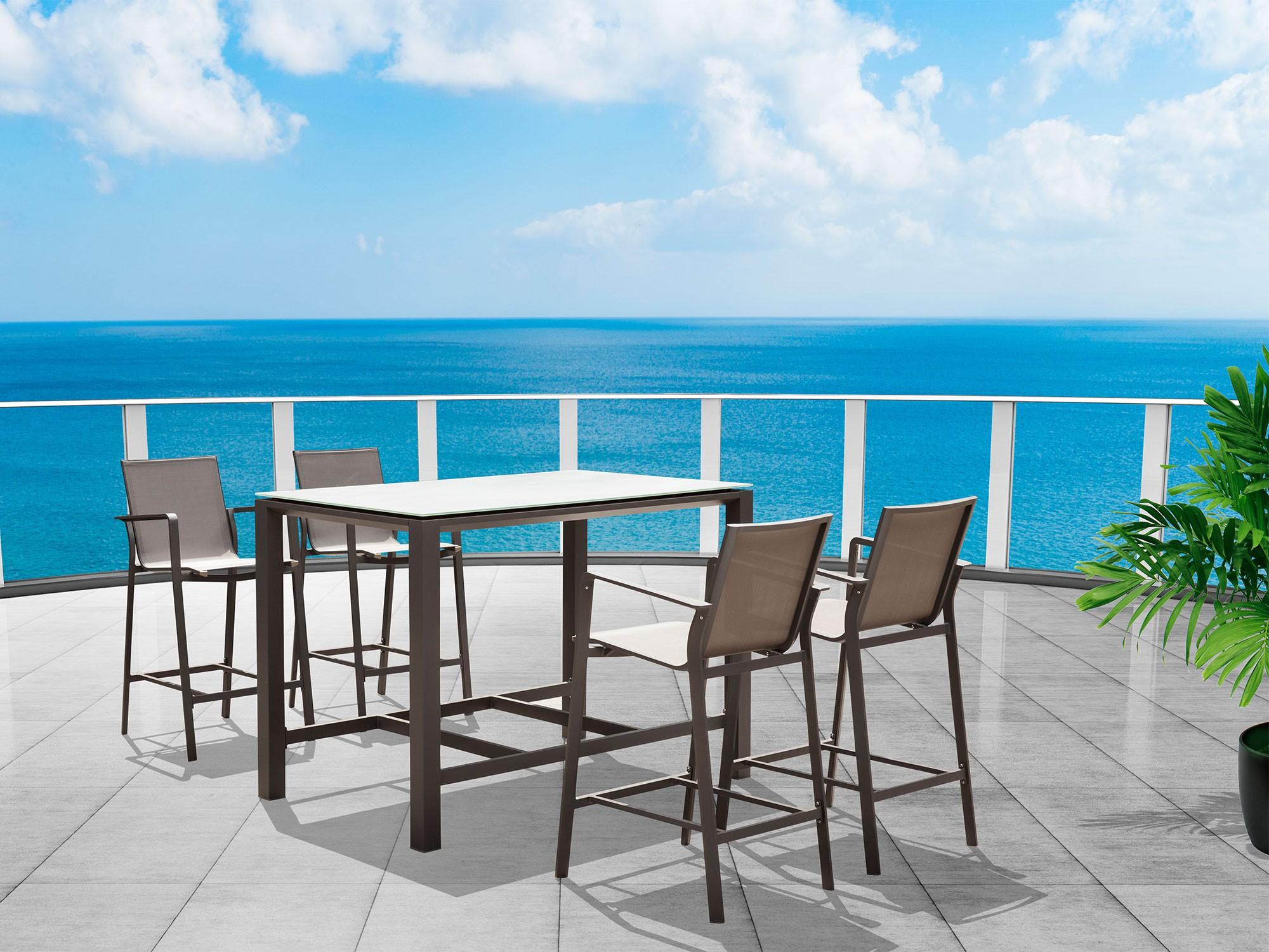 

    
Outdoor Taupe Bar Set 5P Tempered Glass Top White Line Vargas OBT1537-TAU
