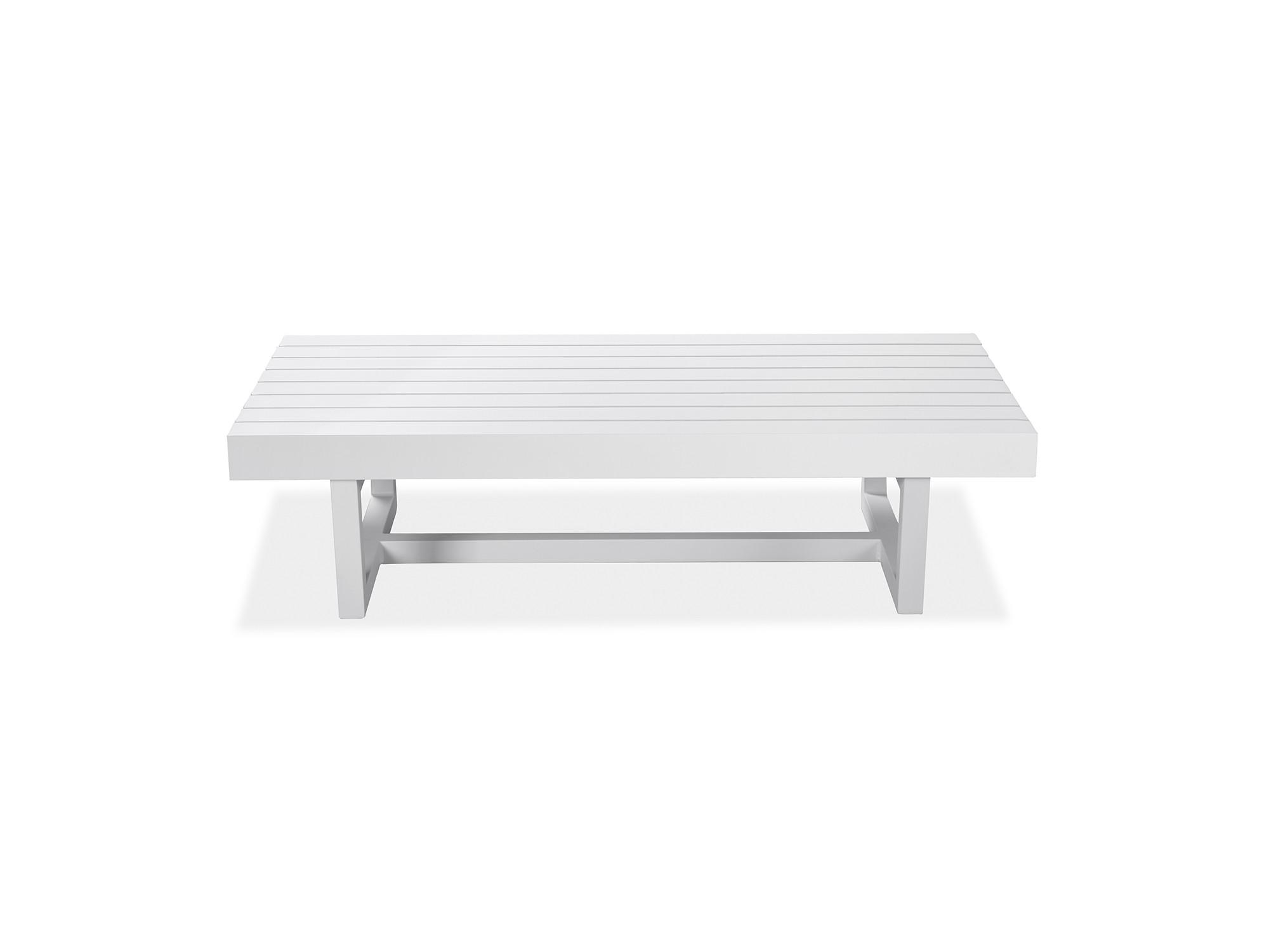 

    
Outdoor White Aluminum Coffee Table WhiteLine Ursula CT1573
