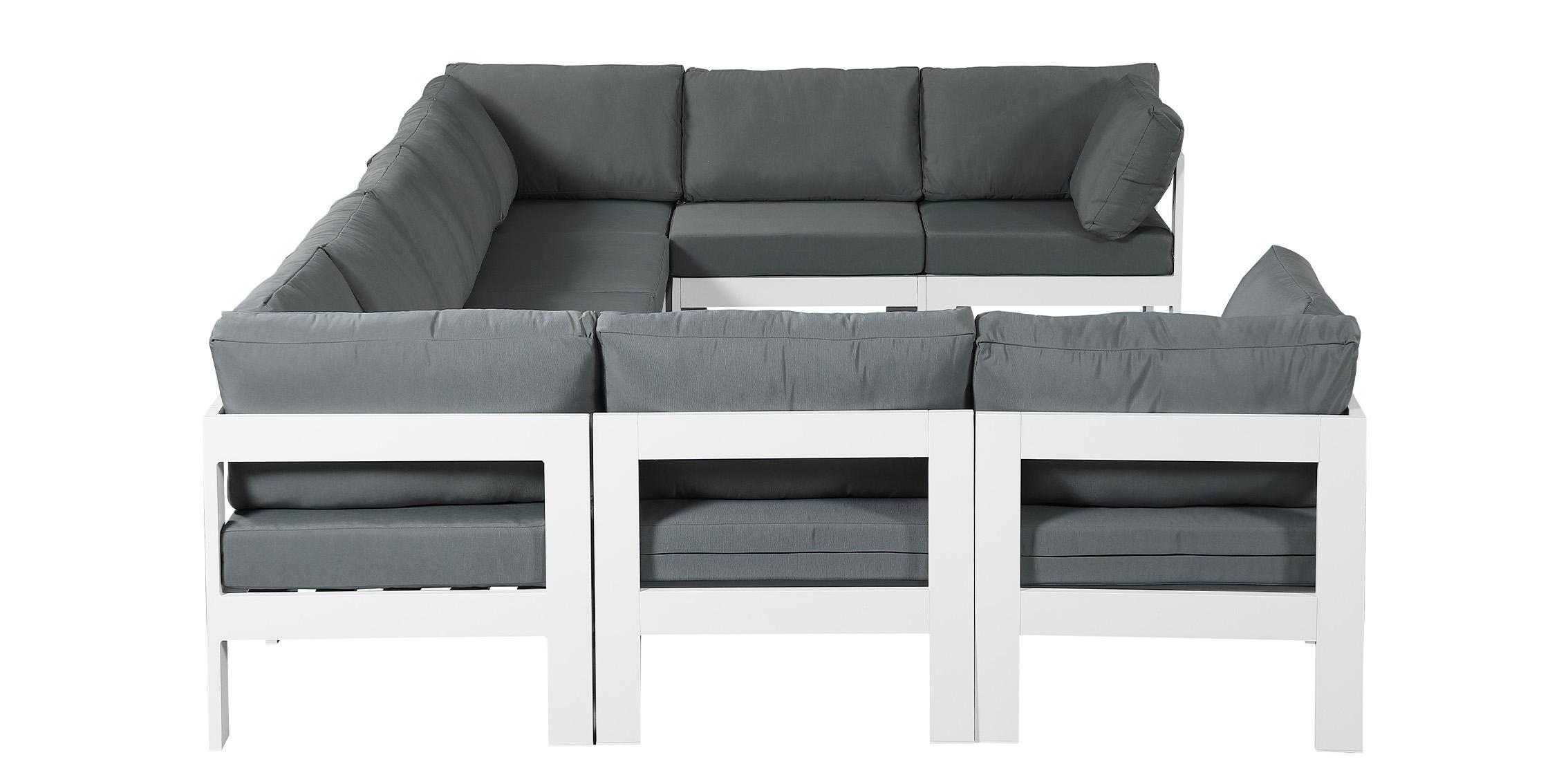 

        
Meridian Furniture NIZUC 375Grey-Sec9C Patio Sectional White/Gray Fabric 94308262321
