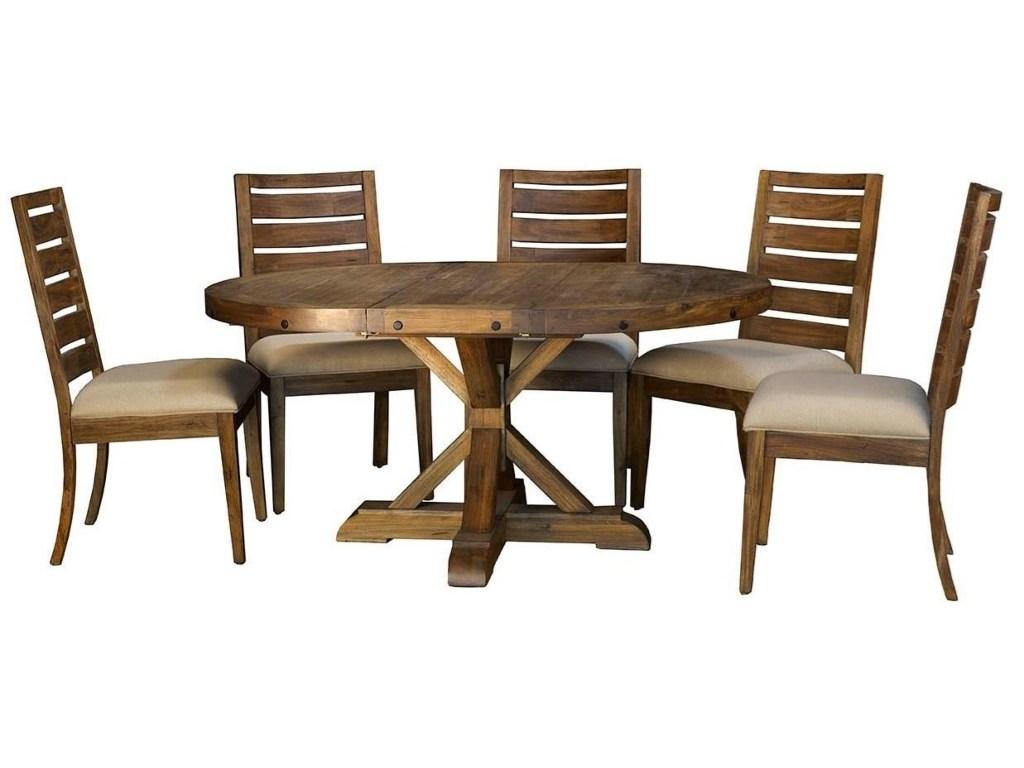 

    
ANASM6200-Set-6 Oval Pedestal Table Set 6 Pcs Brown Solid Wood ANASM6200 A-America Anacortes
