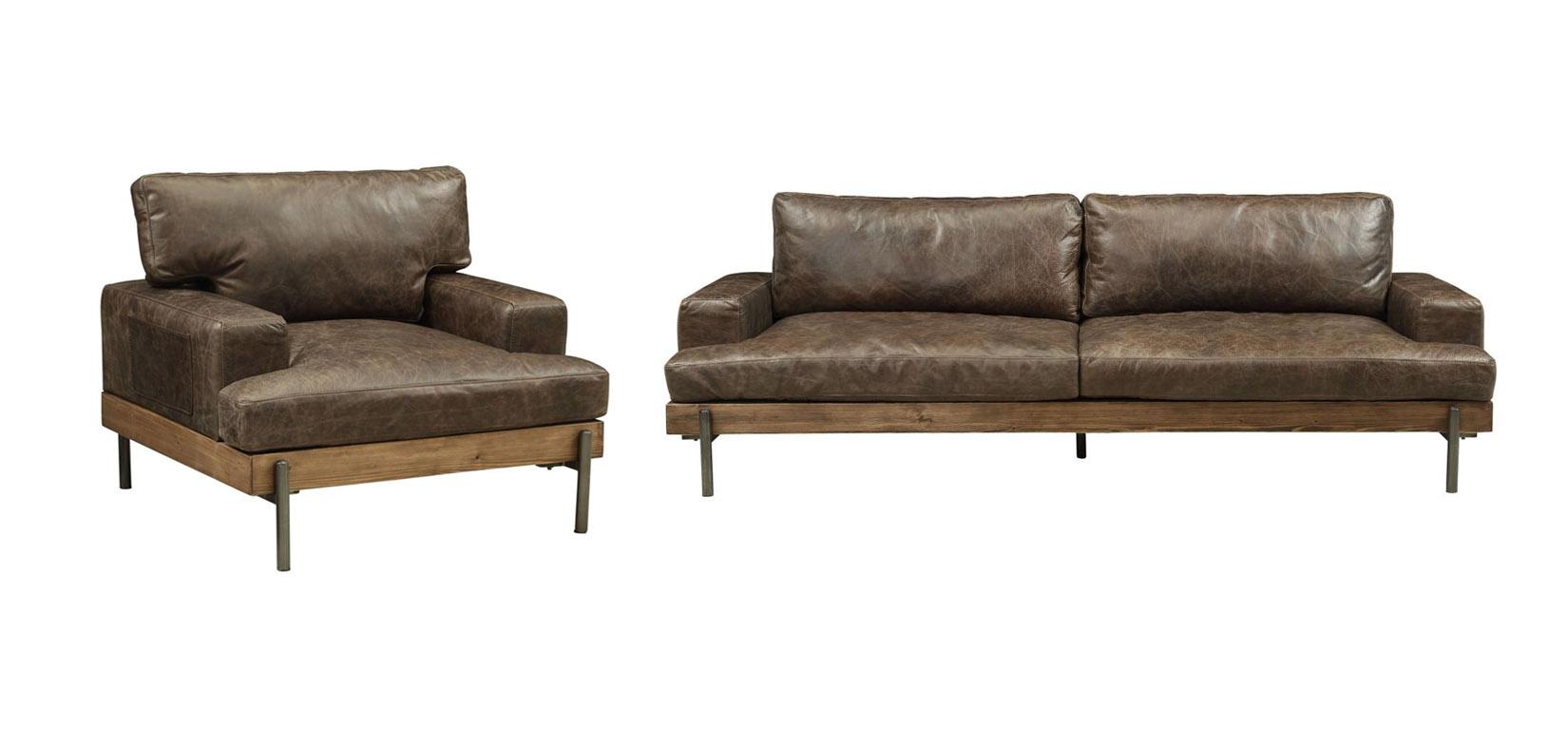 Vintage Sofa Chair SKU: W000009894 SKU: W000009894 in Chocolate Top grain leather