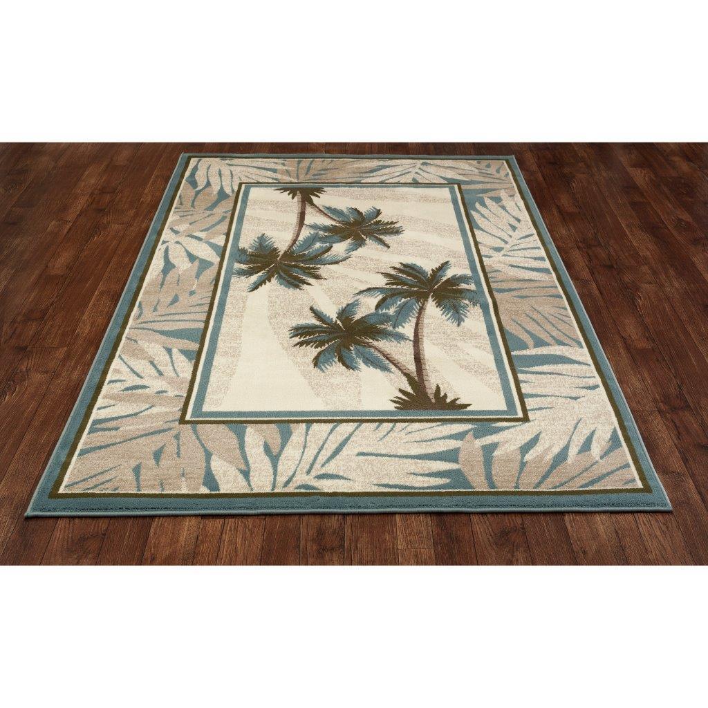 

    
Palmyra Frond Blue 5 ft. 3 in. Round Area Rug by Art Carpet
