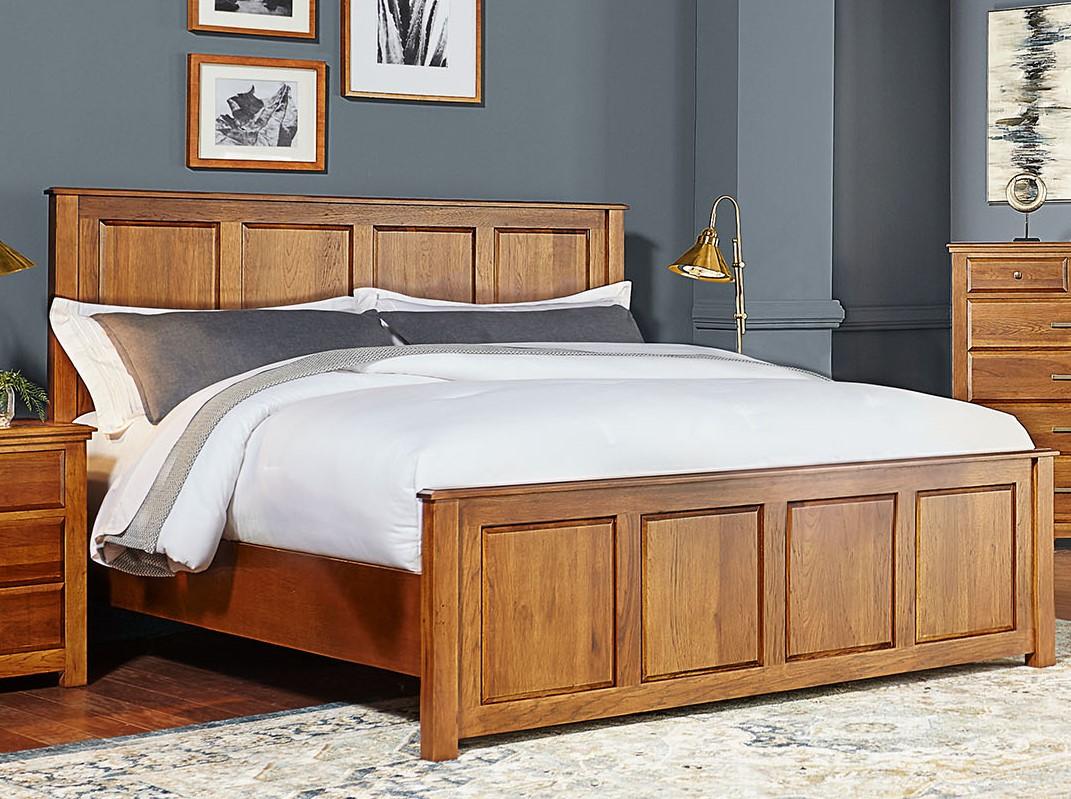 Transitional Panel Bed Camas CAAWH5130 in Brown 