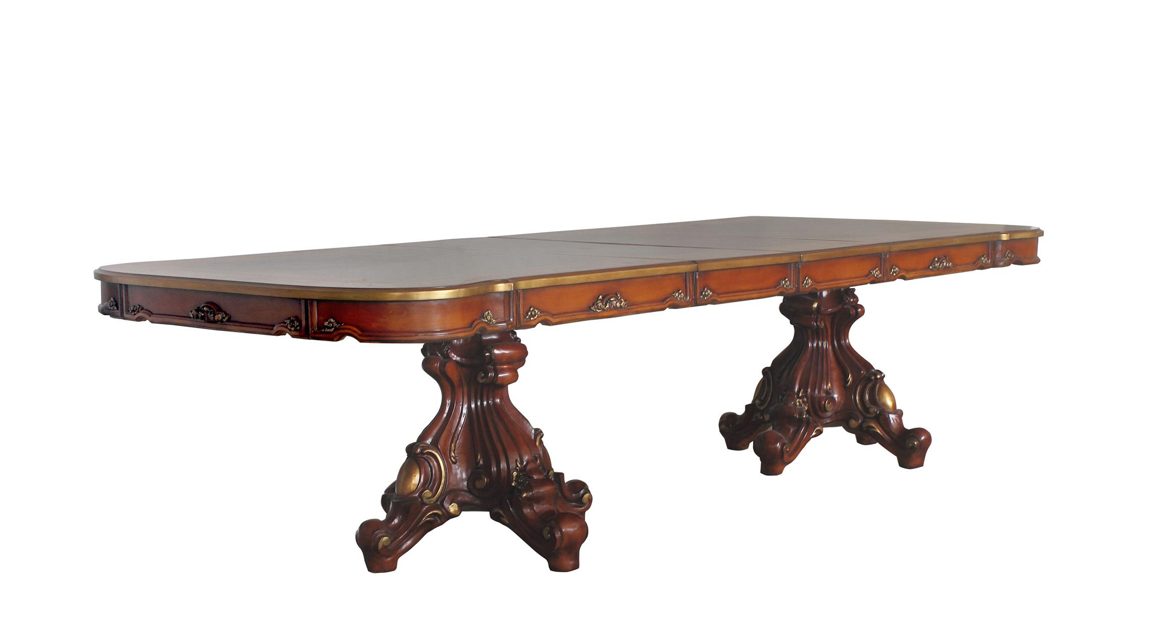 Classic, Traditional Dining Table 68220 Picardy 68220 in Oak, Cherry 
