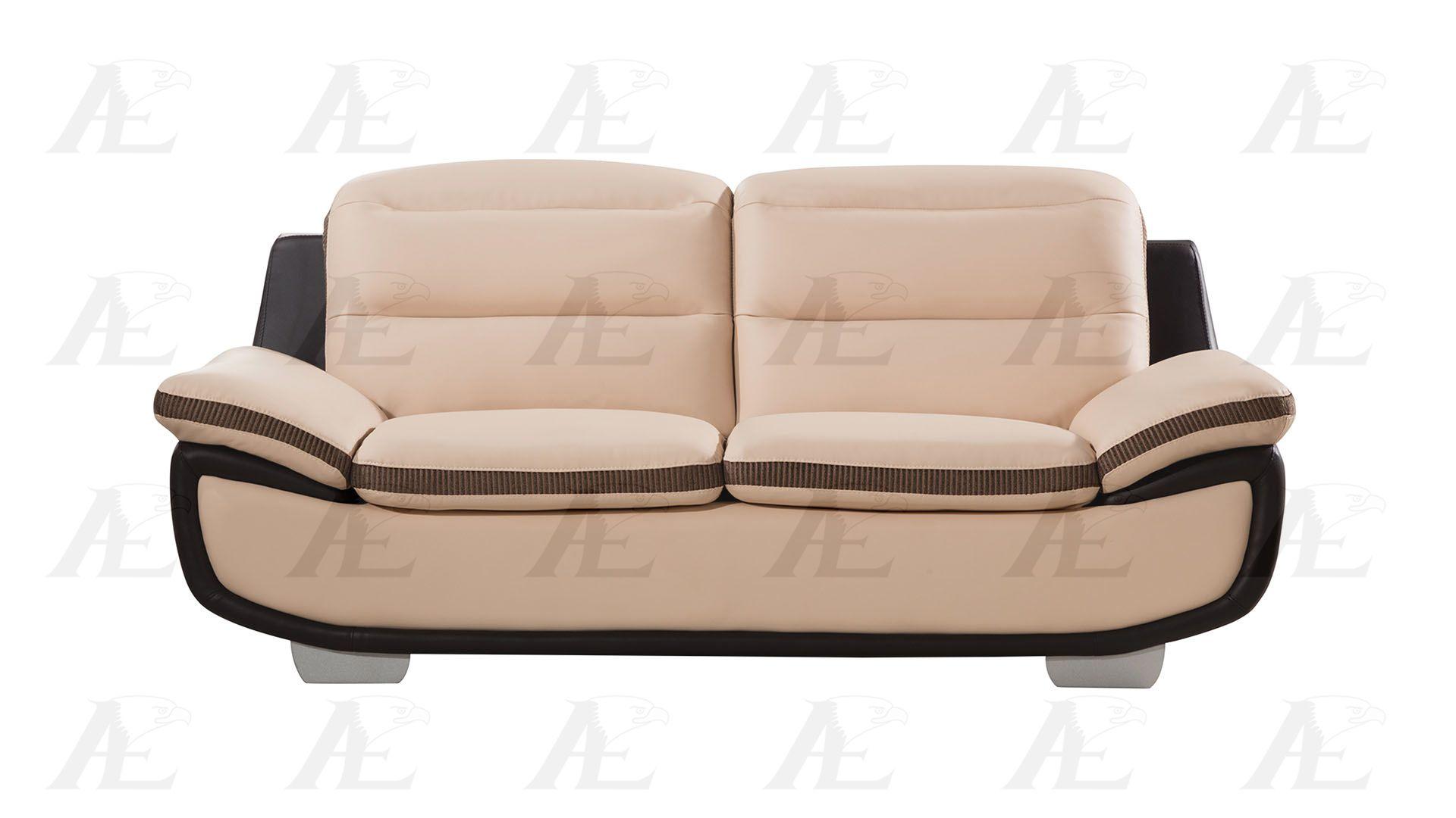 

        
American Eagle Furniture AE638-PE.DC Sofa Loveseat and Chair Set Peach/Dark Chocolate Bonded Leather 00656237669413
