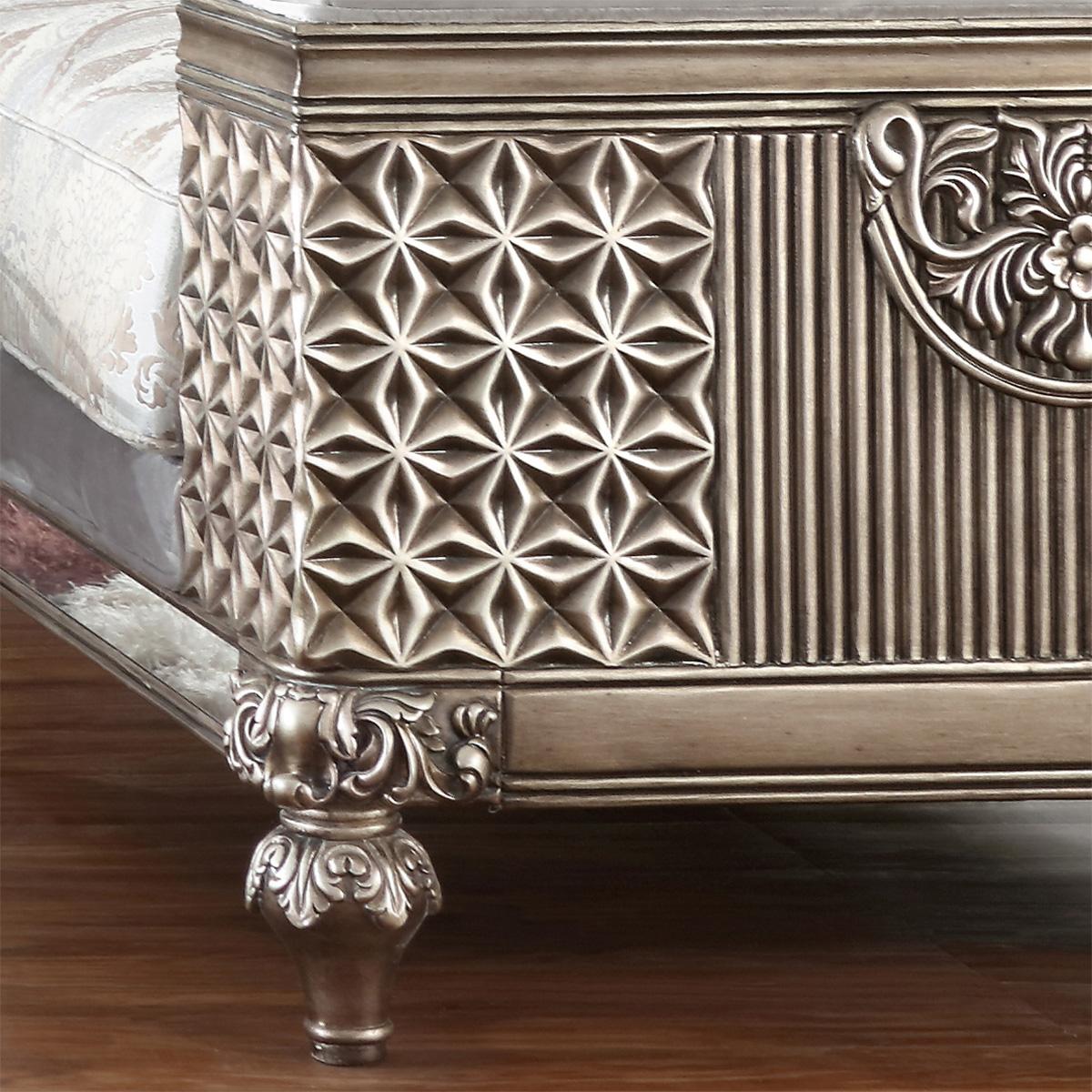 

                    
Homey Design Furniture HD-6033 Sofa Set Pearl/Bronze Fabric Purchase 
