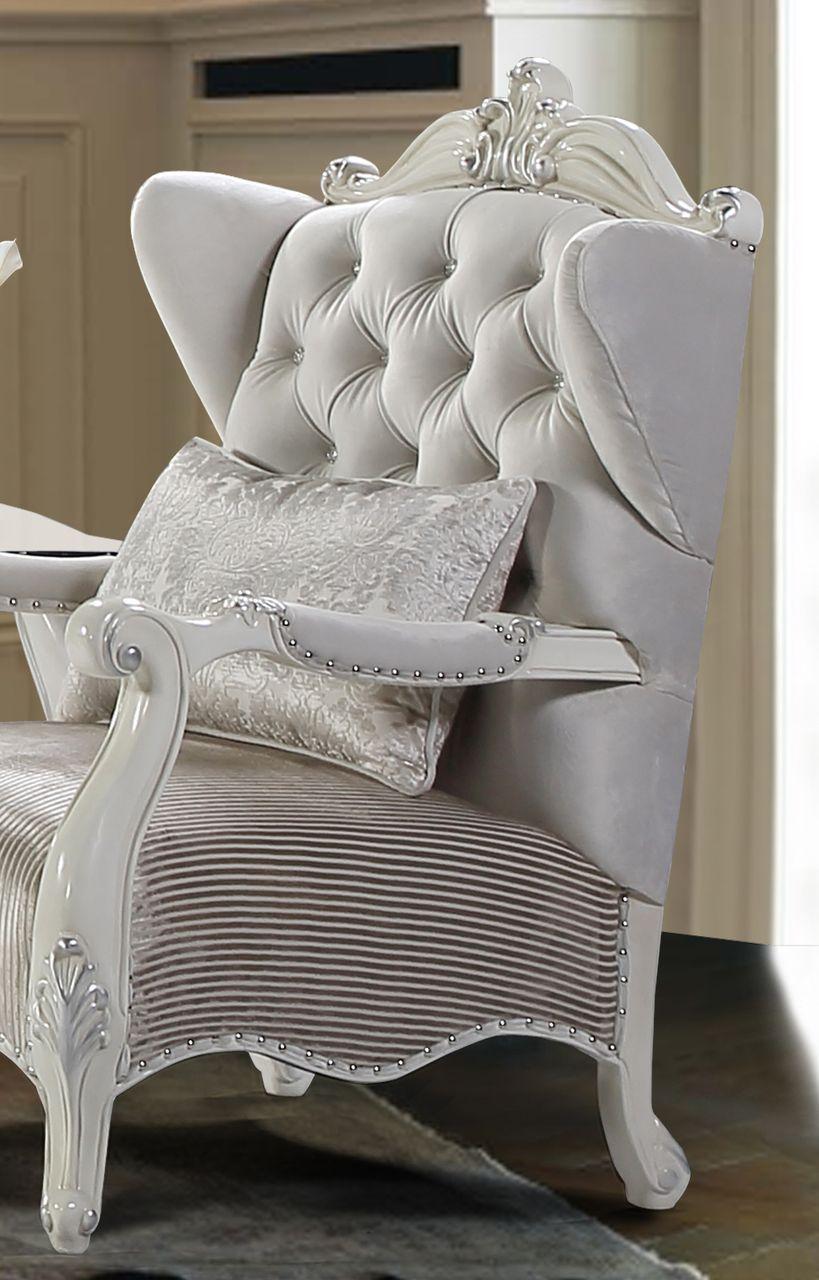 

        
810053742594Pearl White Finish Wood Sofa Set 3Pcs Traditional Cosmos Furniture Juliana
