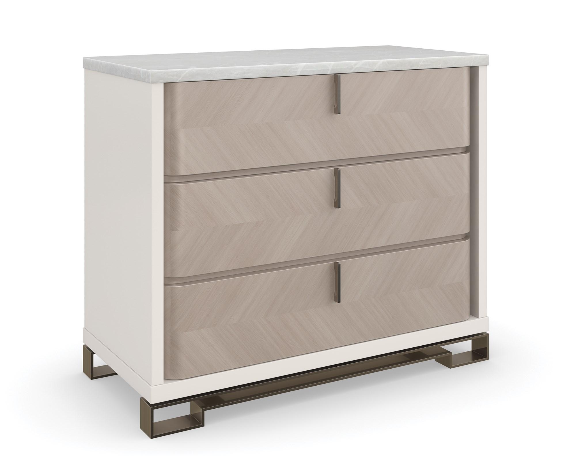 Contemporary Dresser SUBTLE GESTURE CLA-422-463 in Pearl White, Stone 