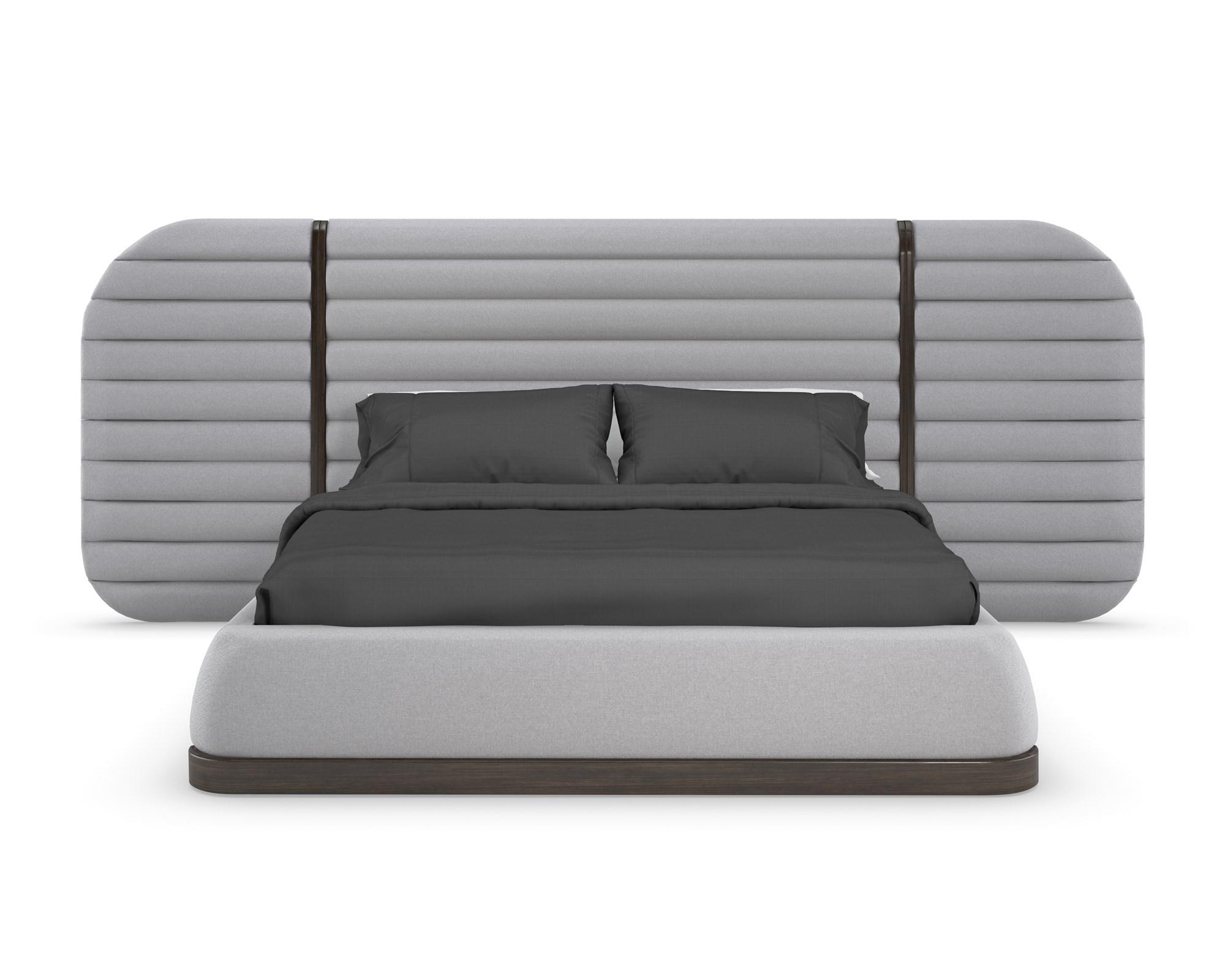 

    
Caracole LA MODA UPH PANEL BED / LA MODA UPH BED SIDE PANELS / LA MODA NIGHTSTAND Panel Bedroom Set Gray M133-421-121-Set-4
