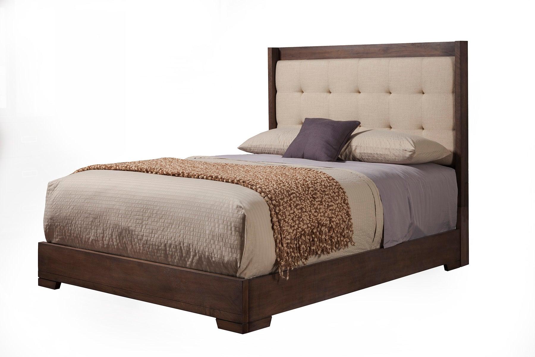 Modern, Traditional Platform Bed SAVANNAH 1100-01Q in Gray Polyester