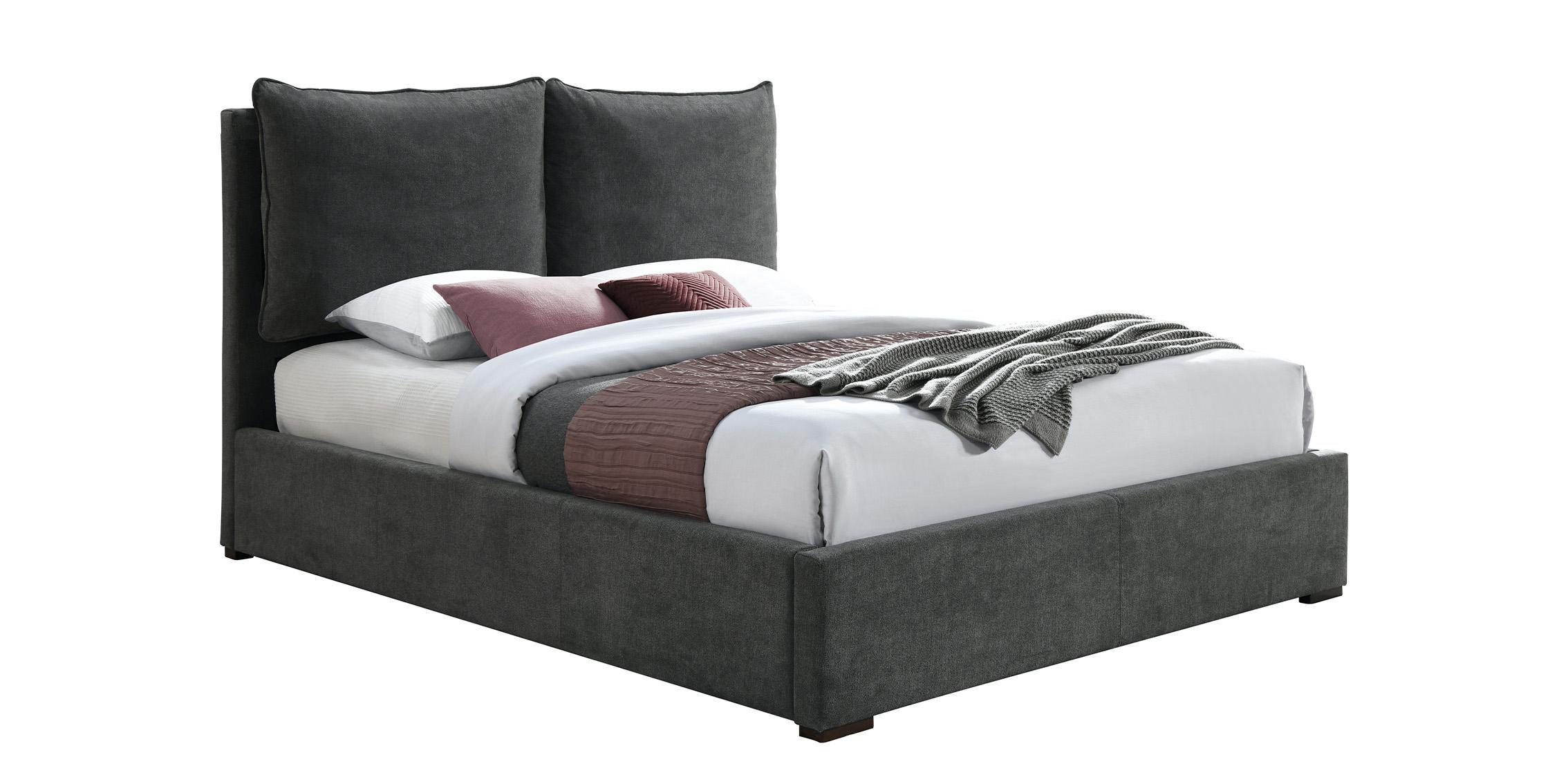 

    
Pepper Black Fabric Full Bed MISHA MishaBlack-F Meridian Contemporary Modern

