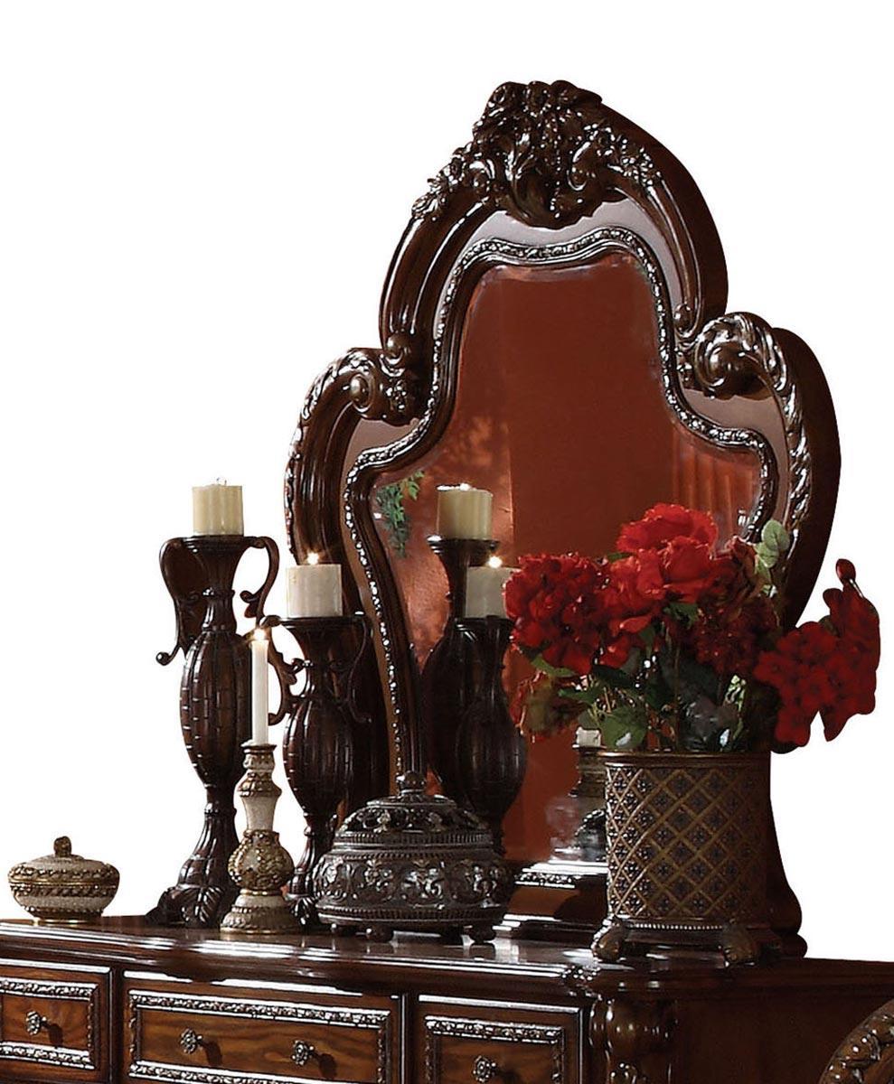 

    
Perales-EK-Set-4 Luxury Tufted PU Cherry Oak Perales King Bedroom Set 4 Traditional Carved Wood
