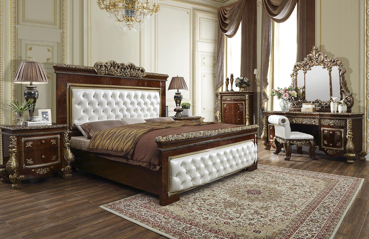 

    
Homey Design Furniture HD-1803 Panel Bed Gold/Brown HD-EK1803
