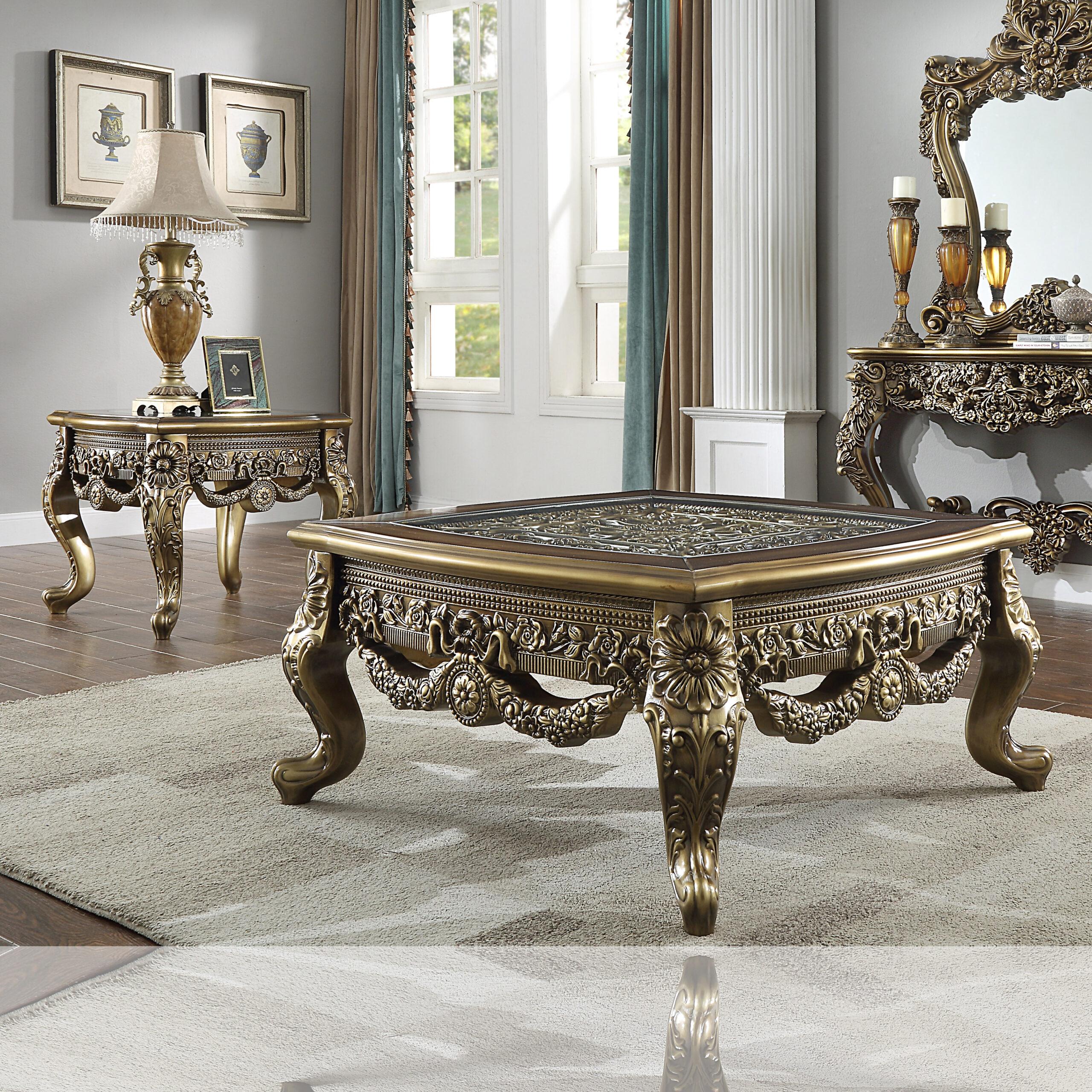 Traditional Coffee Table Set HD-CT3905BR HD-CT3905BR in Bronze 