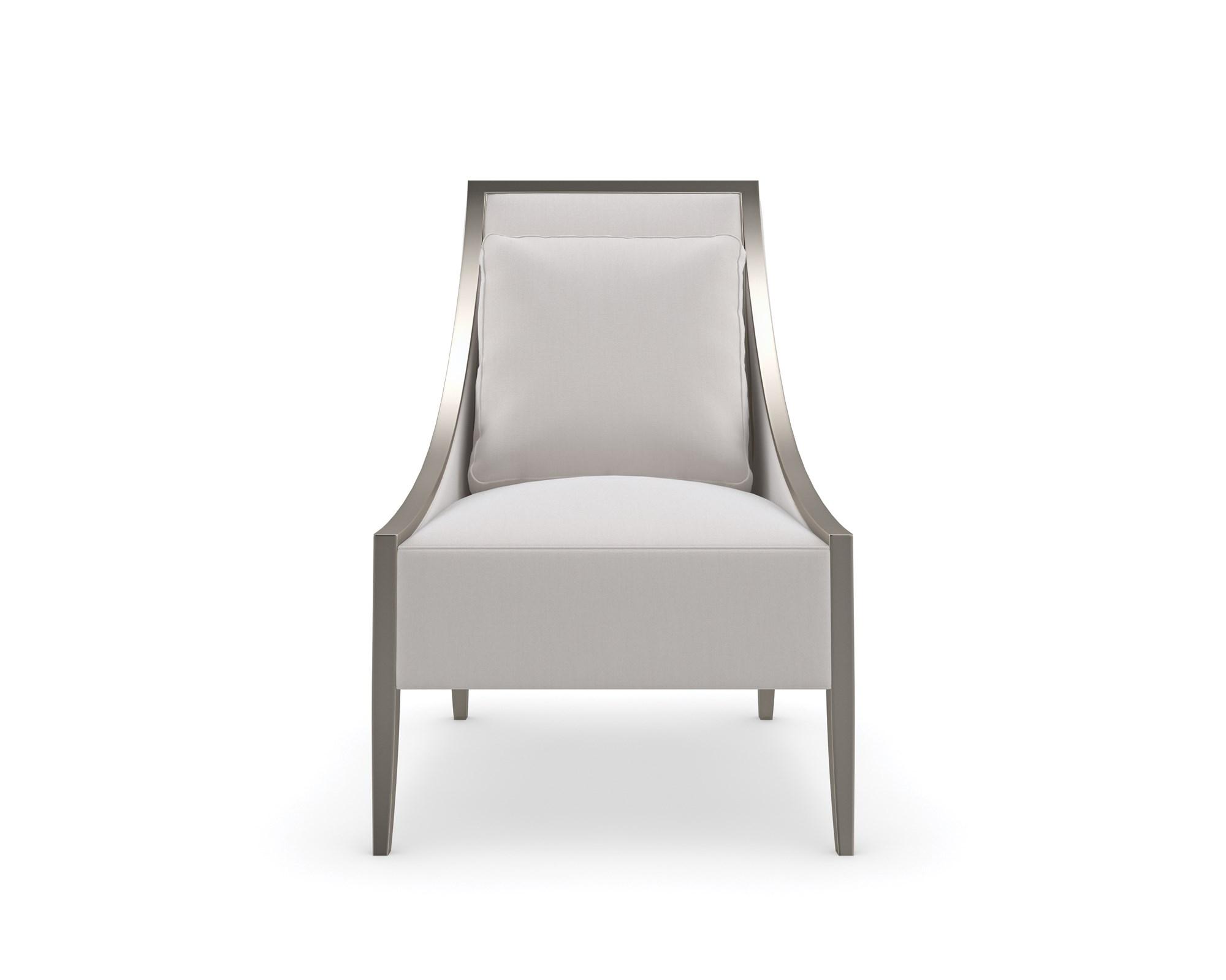 

    
Performance Fabric & Silver Driftwood Finish Armchair A FINE LINE by Caracole
