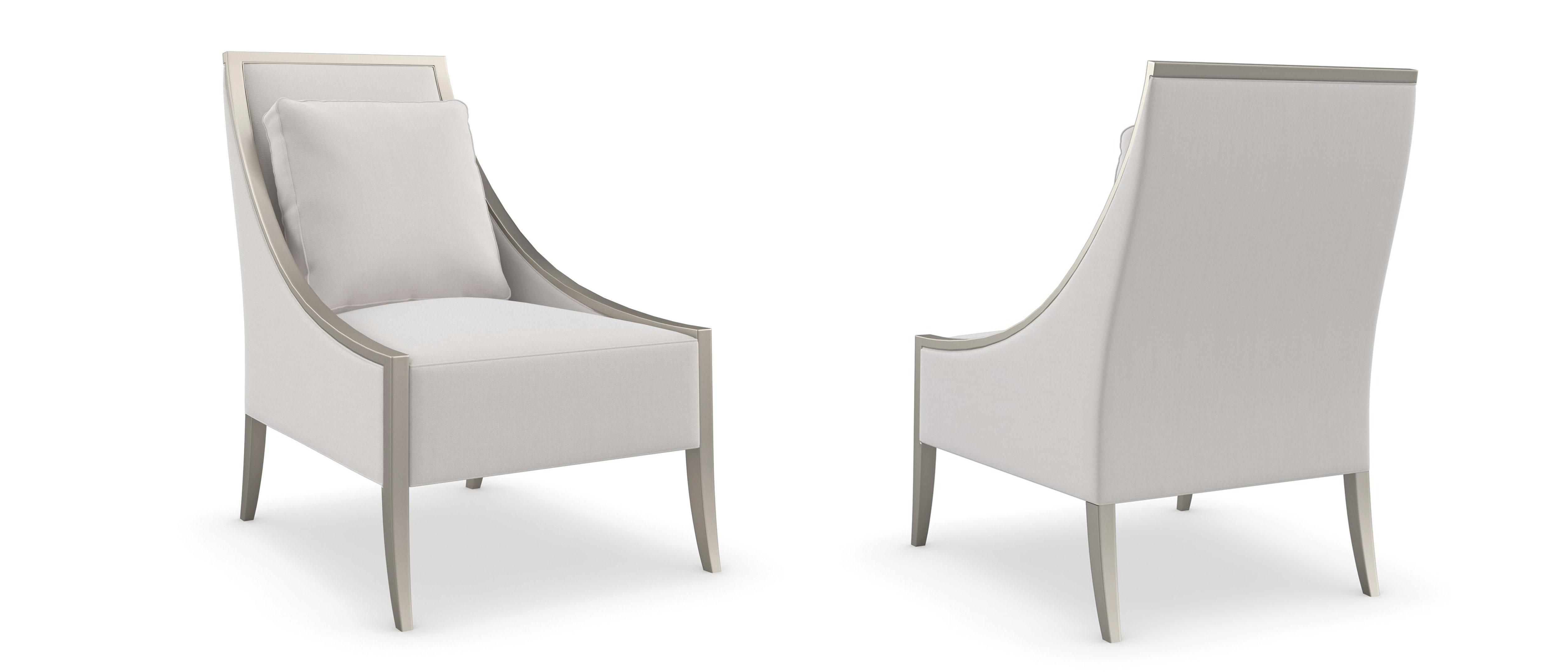 

    
Performance Fabric & Silver Driftwood Finish Armchairs Set 2Pcs A FINE LINE by Caracole
