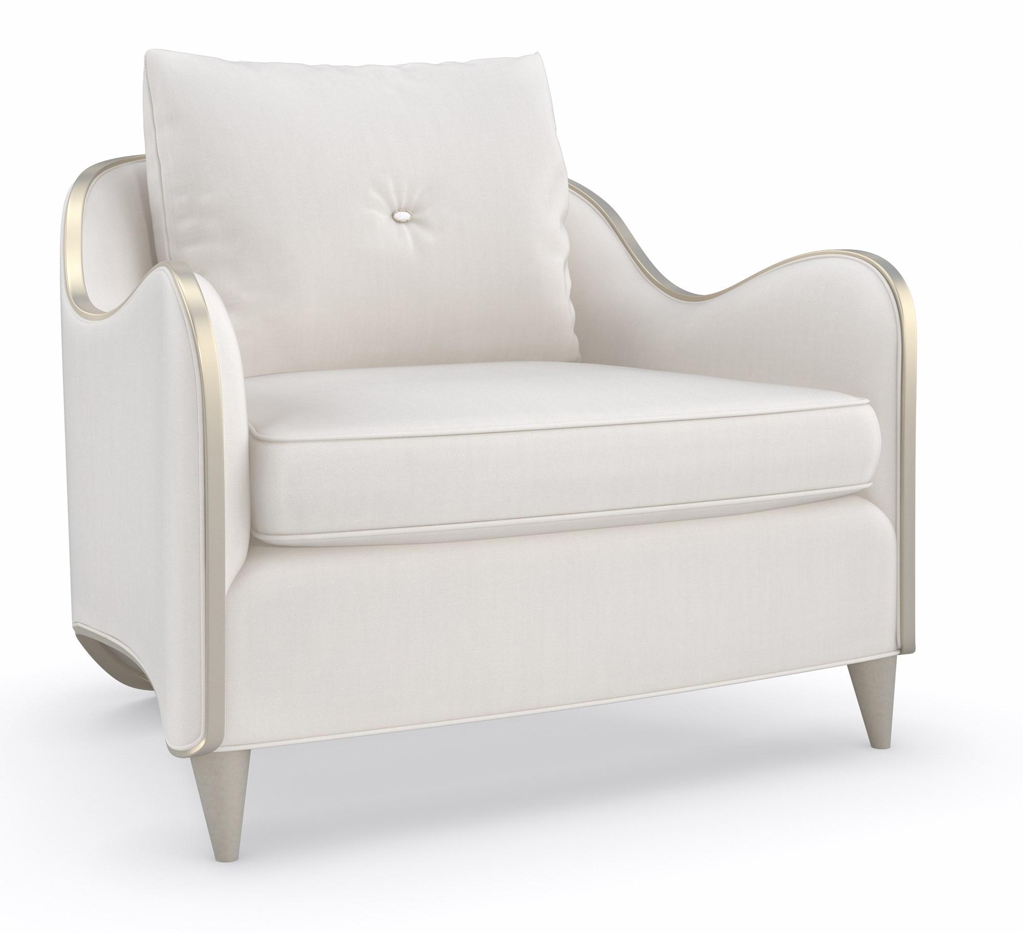 Traditional Arm Chairs LILLIAN C090-020-031-A in Ivory Fabric